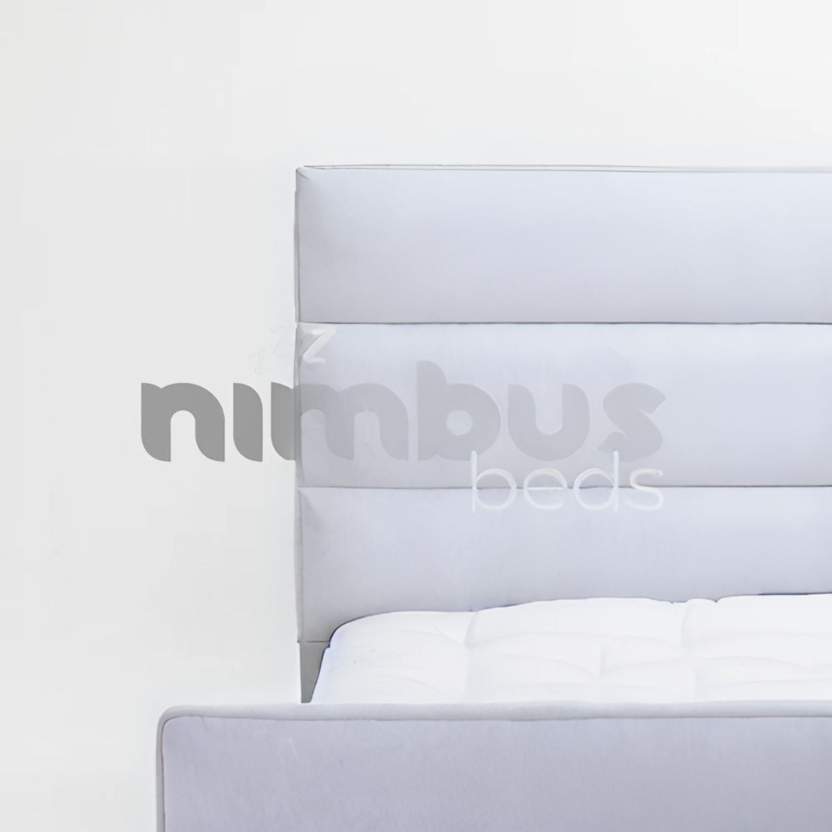 Horizontal Panel Bed Frame - Sturdy Wooden Bed Base with Slats for Mattress Support | Perfect for Modern Bedrooms, Guest Rooms & Dormitories