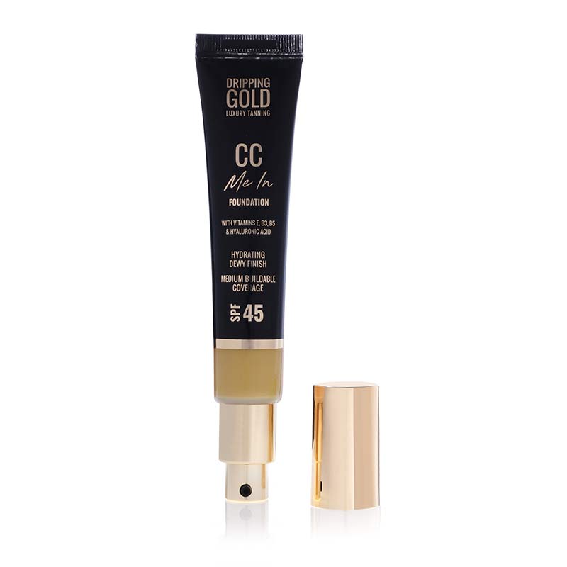 Dripping Gold CC Me In Foundation SPF45 - Full Coverage, Oil-Free & Hydrating Makeup for Flawless Skin | Perfect for Daily Wear & Special Occasions