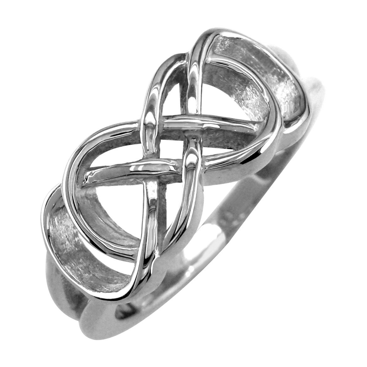 Sterling Silver Infinity Ring for Best Friends & Sisters - 8mm Wide - Perfect for Gifts & Anniversaries