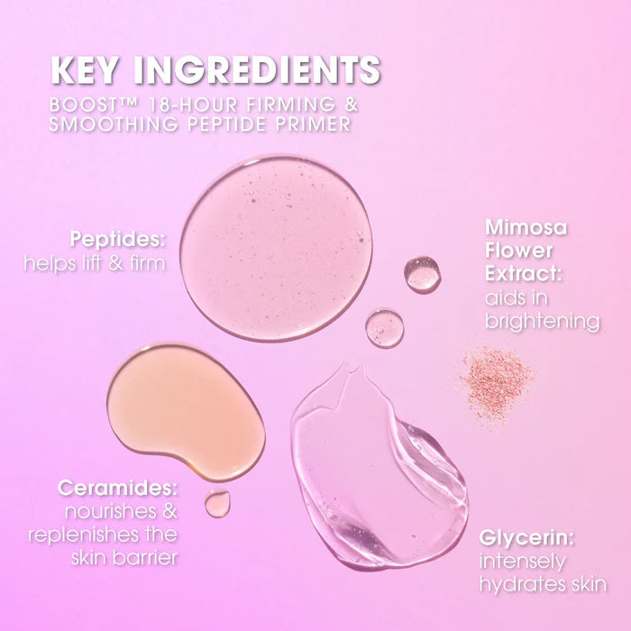 BOOSTâ¢ Primer 18 Hour Firming & Smoothing Peptide + Ceramide Face Primer - Long-Lasting Makeup Base for Flawless Skin | Perfect for Daily Use, Special Occasions & Photo Shoots