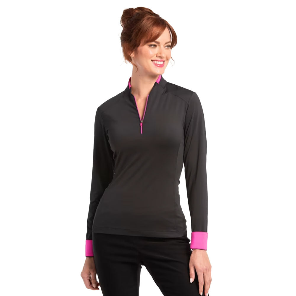 EP New York Women's Contrast Collar Golf Pullover Sweater - Stylish & Comfortable for Golfing, Casual Wear & Outdoor Activities