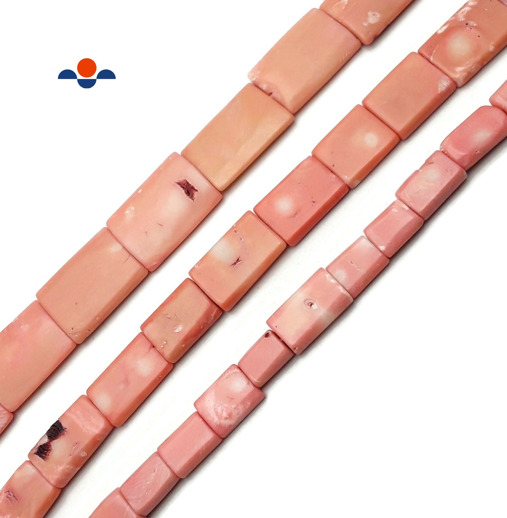 Natural Light Pink Bamboo Coral Beads - Rectangle Shape 10x15mm 15x20mm 20x30mm (15.5 Inch Strand) for Jewelry Making, DIY Crafts, Bracelets & Necklaces - Perfect for Boho, Beach & Summer Fashion Accessories