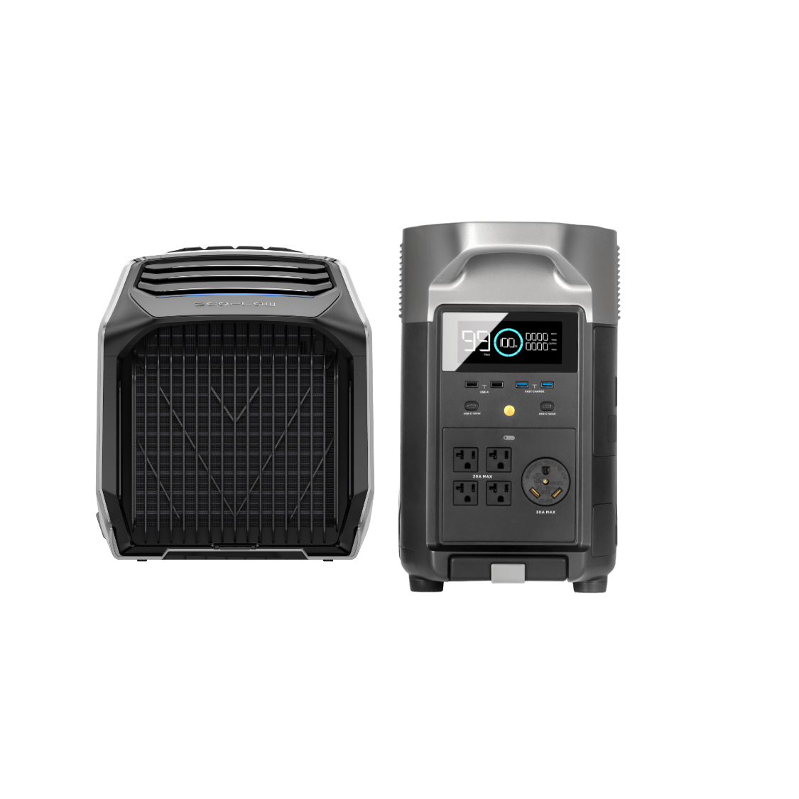 EcoFlow WAVE 2 Portable Air Conditioner & EcoFlow DELTA Pro Power Station - Perfect for Camping, RV Trips, and Home Backup Power