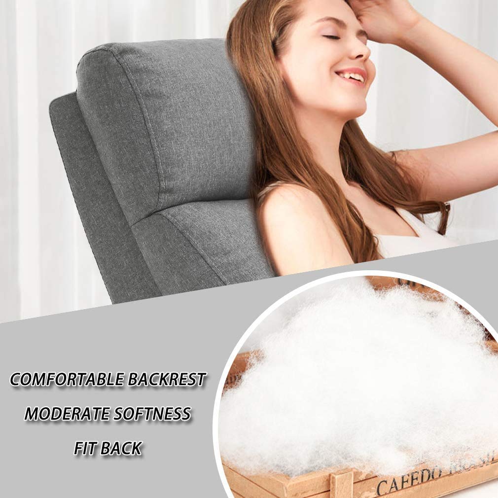 Premium Recliner Chair with Massage & Wingback Design - Modern Lounge Chair for Living Room, Home Theater & Reading - Grey Single Sofa with Adjustable Backrest - Perfect for Relaxation, Movie Nights & Cozy Evenings