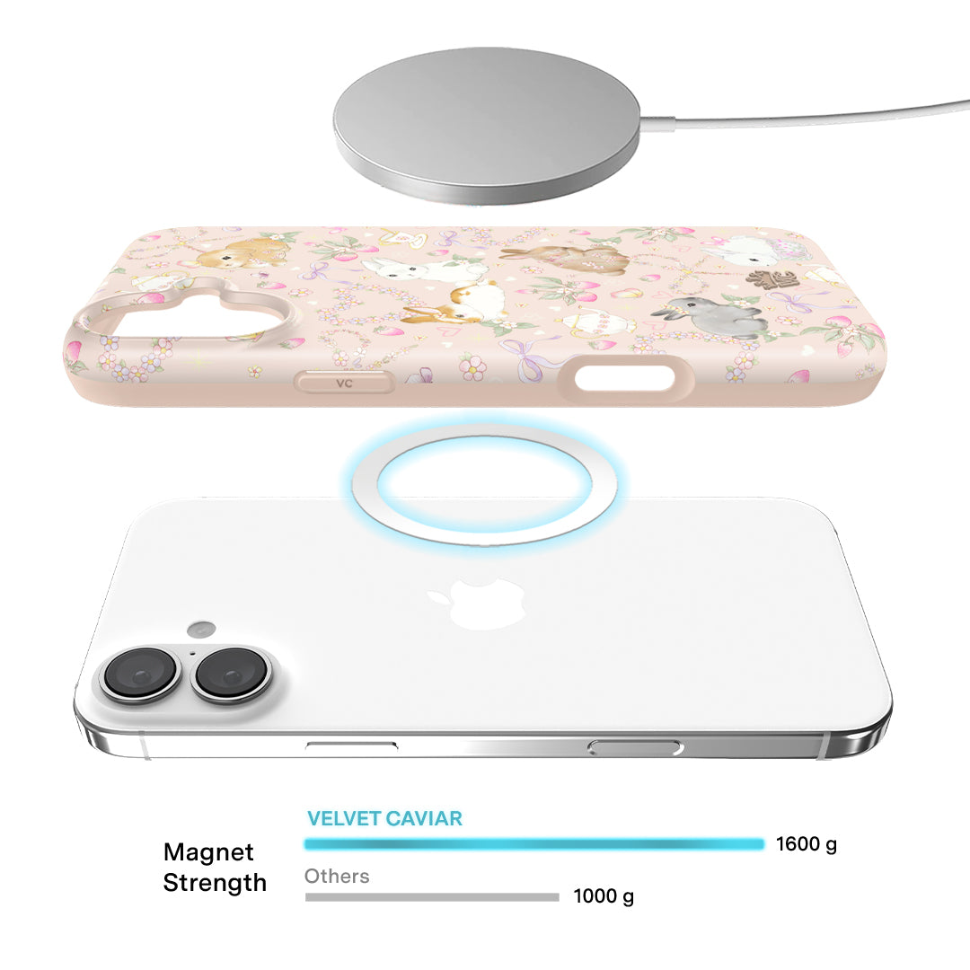 Cute Bunny & Bow iPhone Case - Adorable Animal Design Protective Cover for iPhone 13/12/11/X - Perfect Gift for Girls, Teens & Bunny Lovers (Home, School, Travel)