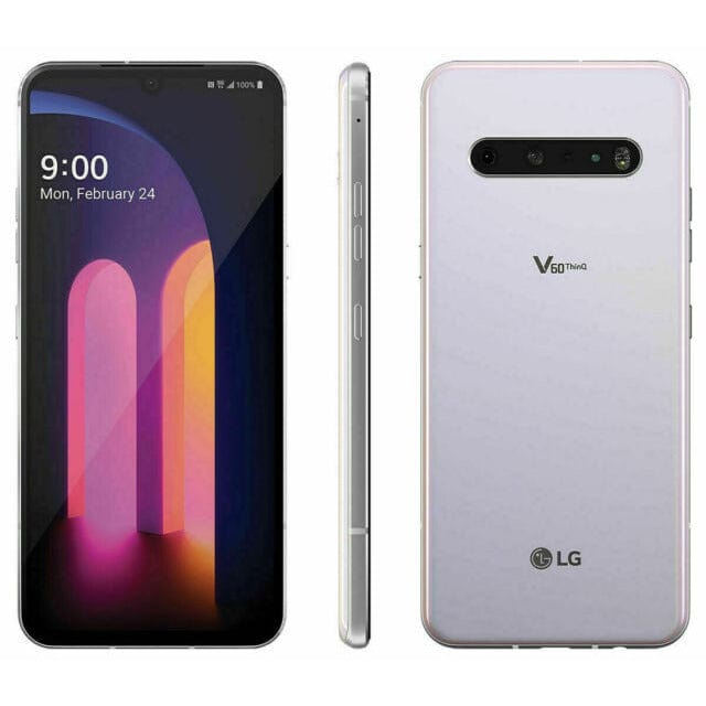 LG V60 ThinQ 5G UW Smartphone - 128GB Classy White (Verizon Unlocked) | CDMA GSM Compatible | Perfect for Streaming, Gaming & Productivity