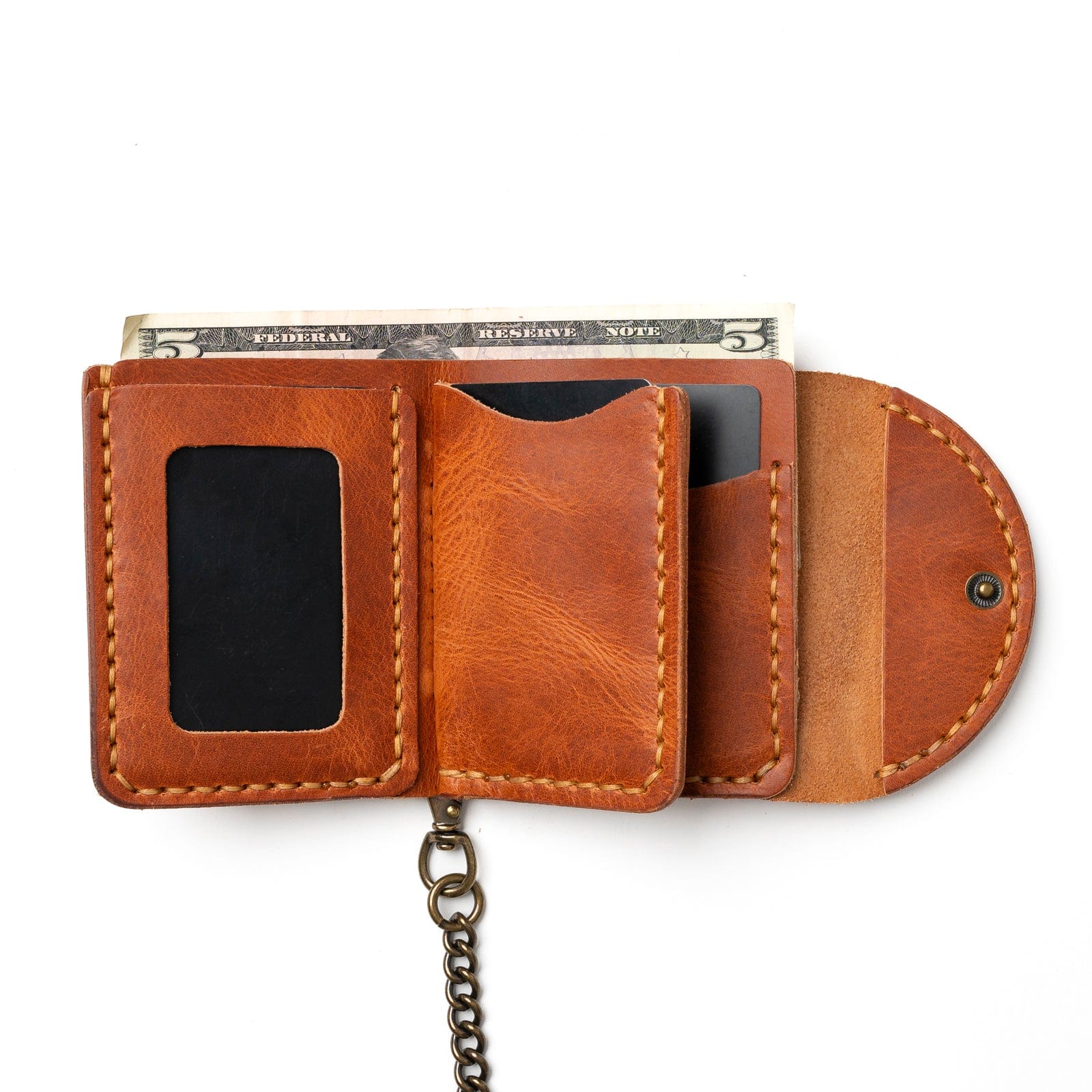 Genuine Leather Biker Wallet for Men - RFID Blocking Slim Minimalist Design - Perfect for Motorcycle Riders & Everyday Carry