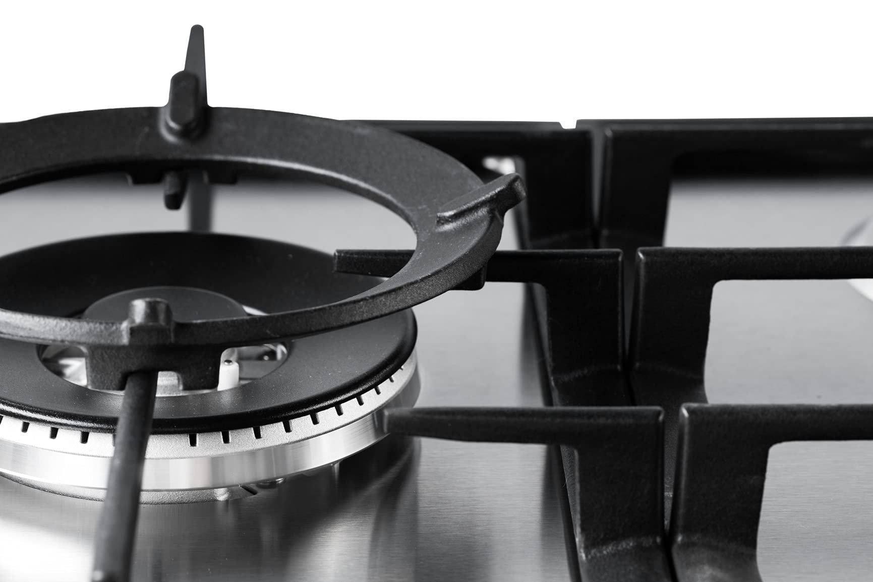PremierTech PC905L 90cm 5-Burner Gas Stove - Stainless Steel Professional Cooktop with Cast Iron Wok Support | Ideal for Home Kitchen, Restaurant & Commercial Cooking