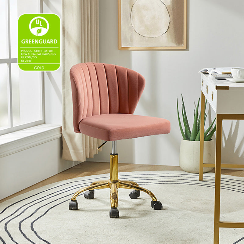 Premium Chandra Velvet Office Chair - Ergonomic Executive Desk Chair with Lumbar Support for Home & Office Workspaces - Comfortable Modern Computer Chair for Long Hours of Sitting