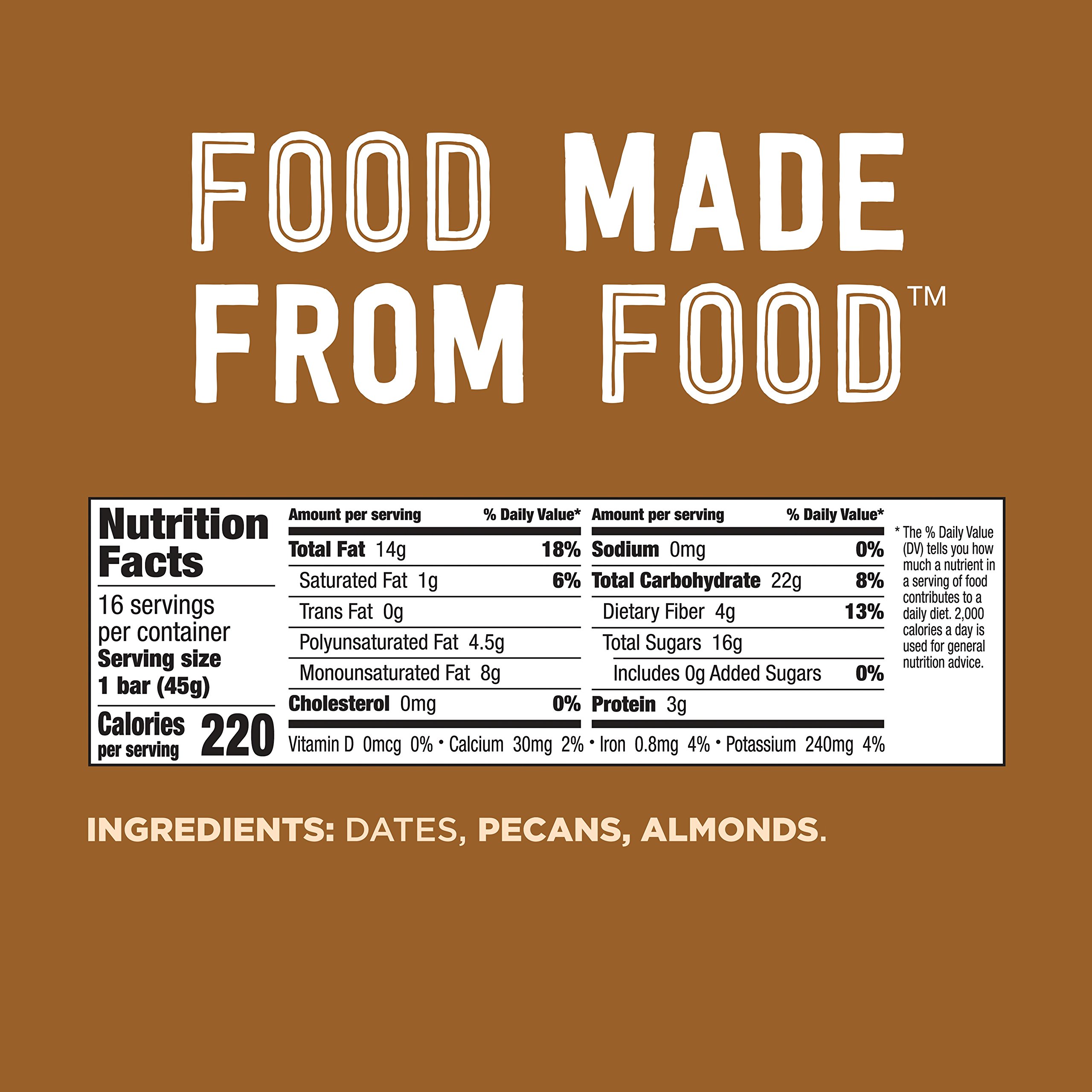 Larabar Gluten Free Vegan Snack Bars - Pecan Pie & Lemon Flavors (16 Pack, 1.6 oz Each) | Dairy Free Whole Food Energy Bars for Hiking, Travel & Healthy On-the-Go Snacking
