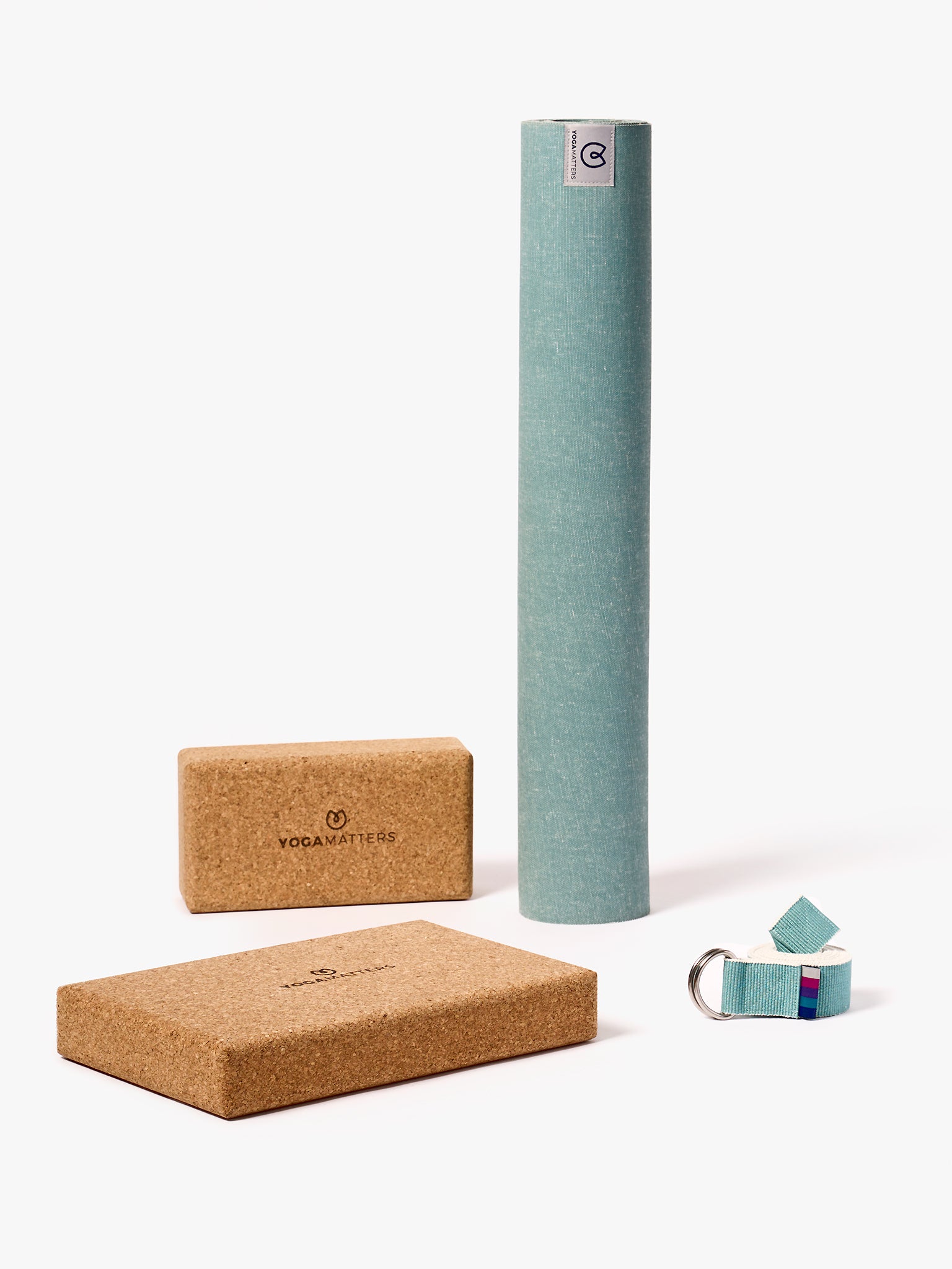 Eco-Friendly Yoga Kit for Beginners - Non-Slip Mat, Blocks & Strap - Perfect for Home, Studio & Travel Yoga Practice