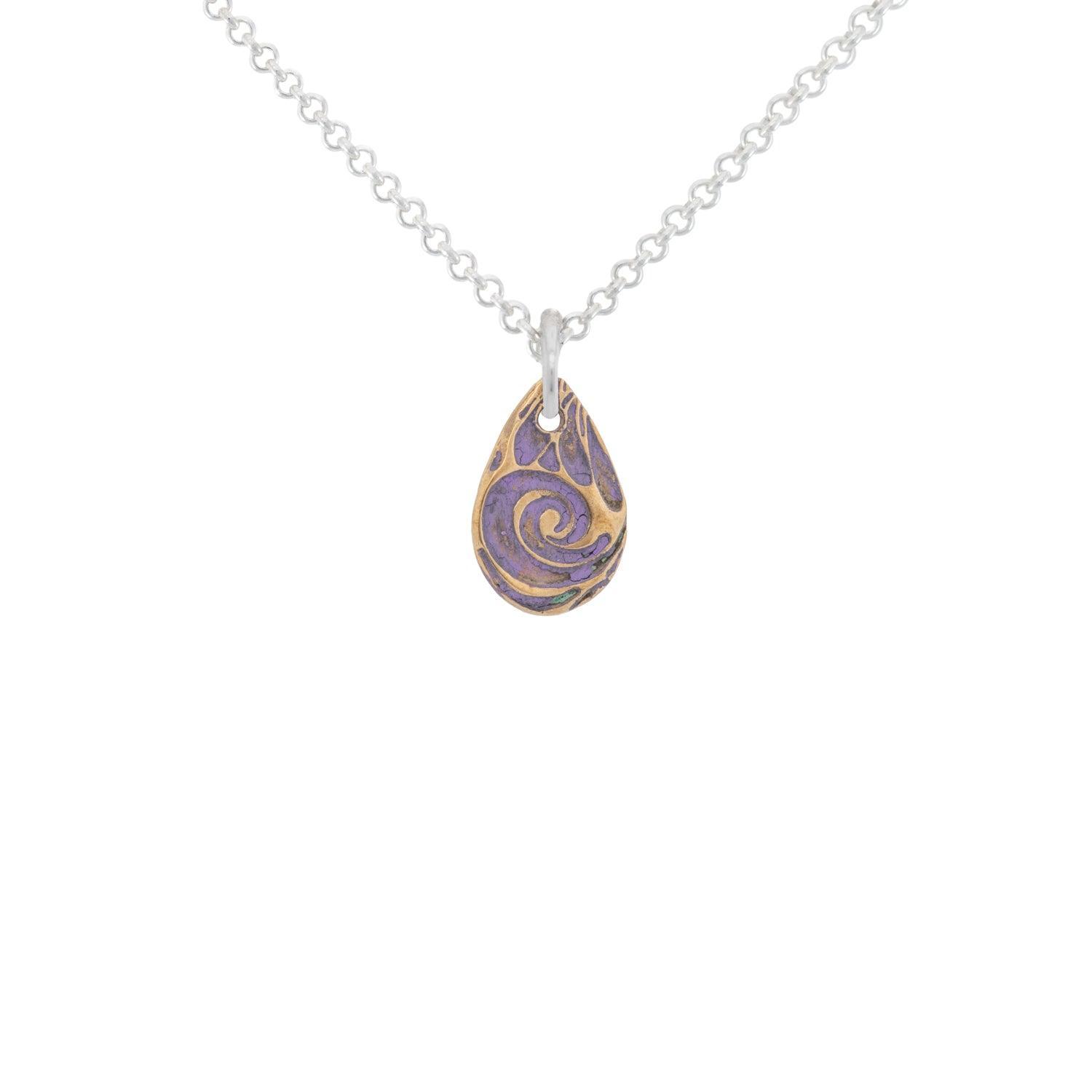 Elegant Teardrop Plume Pendant Necklace - Dainty Gold Jewelry for Women | Perfect for Date Night, Wedding & Special Occasions