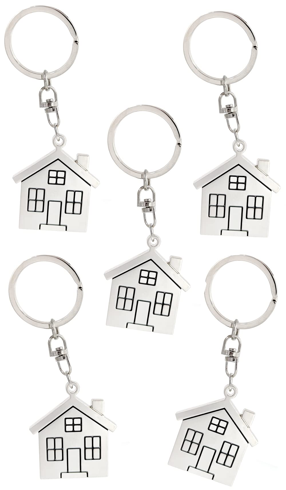 Stamped Metal House Keychain - Elegant Real Estate Closing Gift for Homeowners - Perfect for Housewarming, New Homeowners & Realtor Gifts