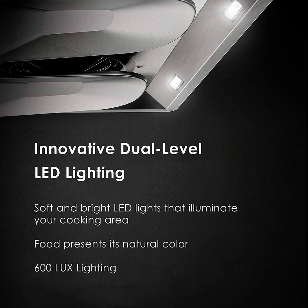 Fotile Pixie Air Series 30-inch Slim Under Cabinet Range Hood - Powerful WhisPower Motor, Multiple Color Options (UQS300) - Perfect for Modern Kitchens & Small Spaces