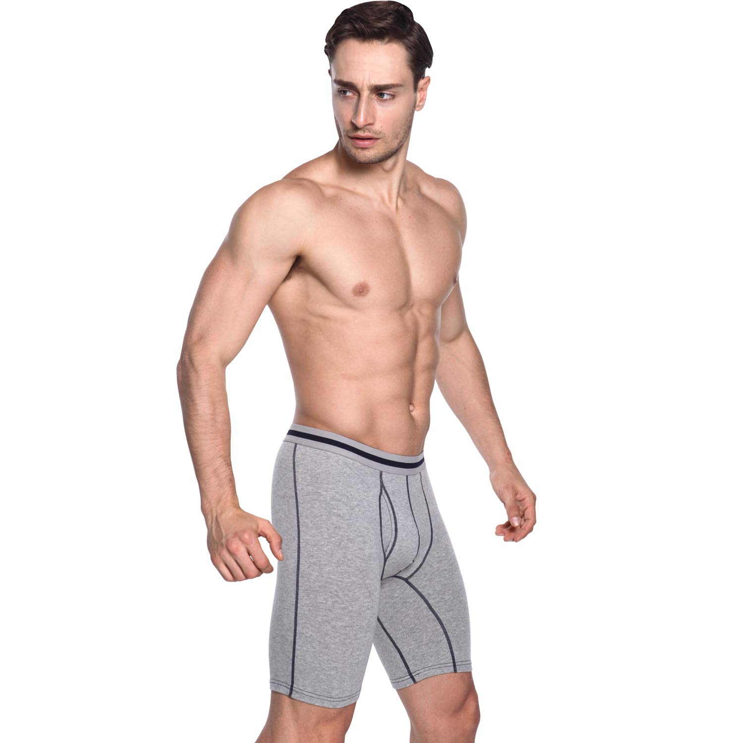 Premium Azuki Men's Long Leg Boxer Briefs - Soft & Breathable Underwear for All-Day Comfort - Perfect for Workout, Lounge & Daily Wear