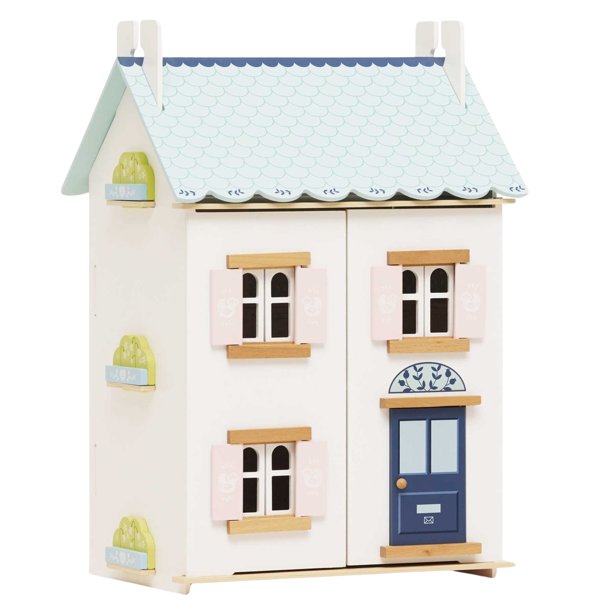 Bluebelle Wooden Dolls House - Handmade Wooden Dollhouse for Kids with Furniture & Accessories | Perfect for Pretend Play, Birthday Gifts & Home Decor