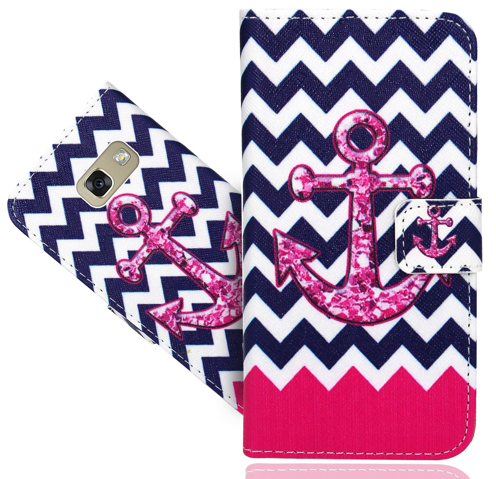 Samsung Galaxy A5 2017 Case - Premium PU Leather Wallet Flip Cover with Kickstand & Beautiful Printed Pattern | Slim Protective Phone Case for Samsung Galaxy A5 2017 | Perfect for Work, Travel & Daily Use