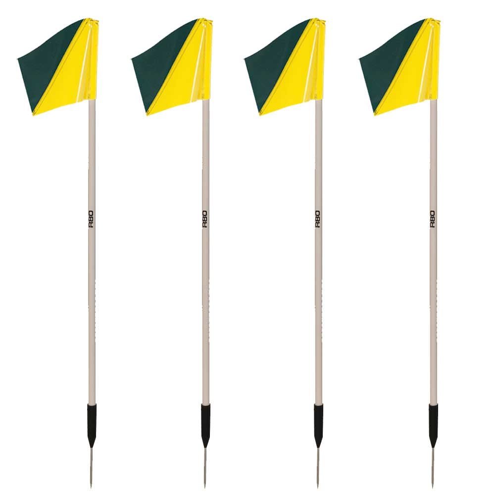 Premium Sideline Pole with Custom Club Colors Flag Sets - Perfect for Football, Soccer, and Sports Team Fan Support