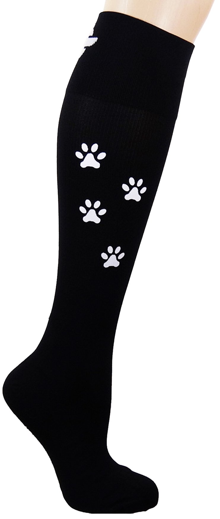 Bondi Band Paws Compression Socks for Women & Men - Breathable Support Socks for Running, Hiking, Travel & Recovery - Cute Animal Print Design