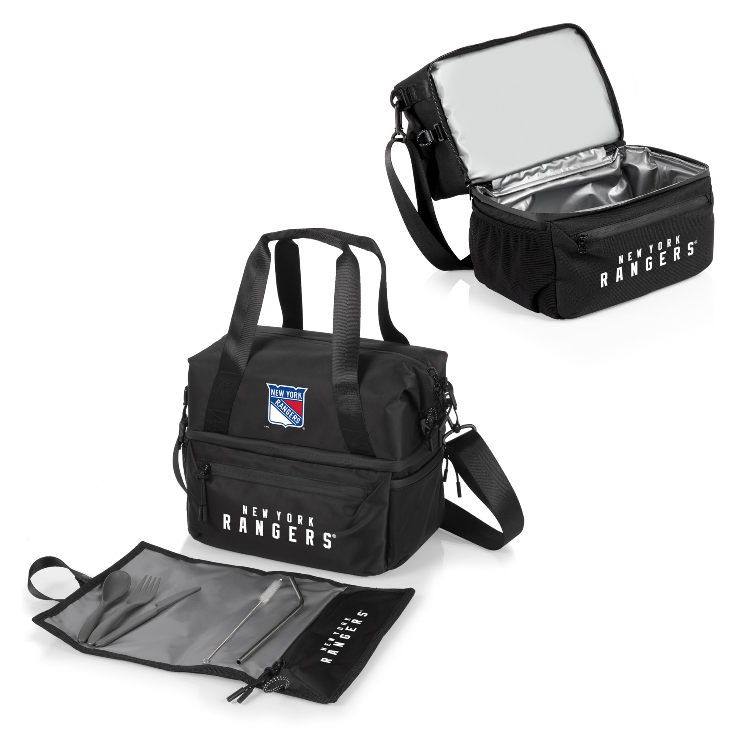 PICNIC TIME NHL Tarana Insulated Lunch Bag Cooler with Utensils - Eco-Friendly Recycled Material Lunch Box & Picnic Set - Perfect for Work, School, Outdoor Adventures & Picnics