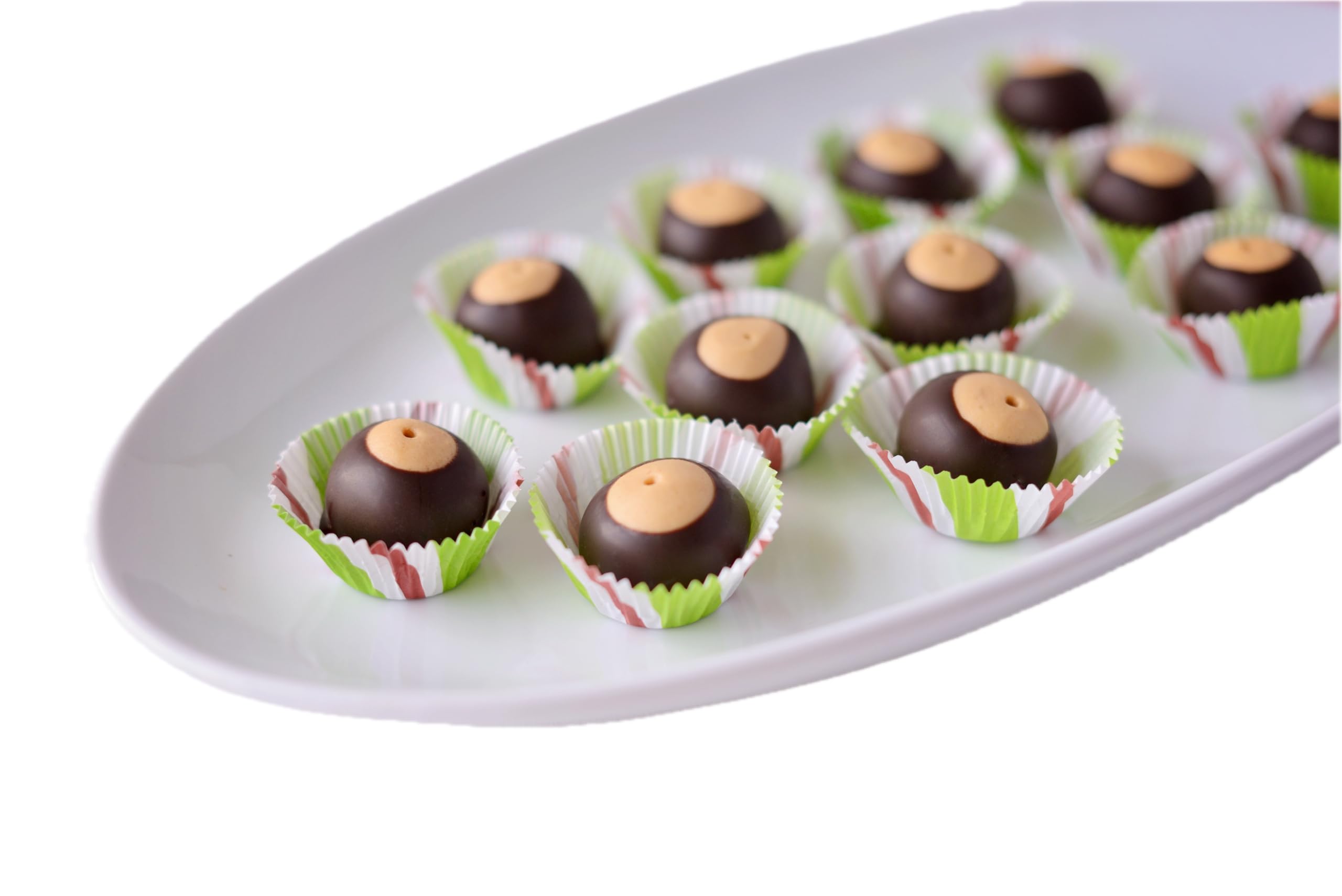 Marsha's Buckeyes Deli Containers - 12 Buckeyes per Container, Pack of 4 - Perfect for Party Favors, Gift Boxes & Snack Storage