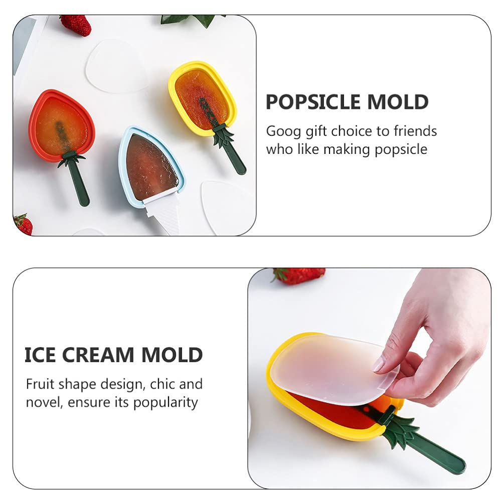 DOITOOL 3-Piece Fruit-Shaped Popsicle Molds Set with Lids - DIY Ice Cream & Popsicle Maker for Homemade Treats - Perfect for Summer Snacks, Kids Parties, and Healthy Frozen Desserts