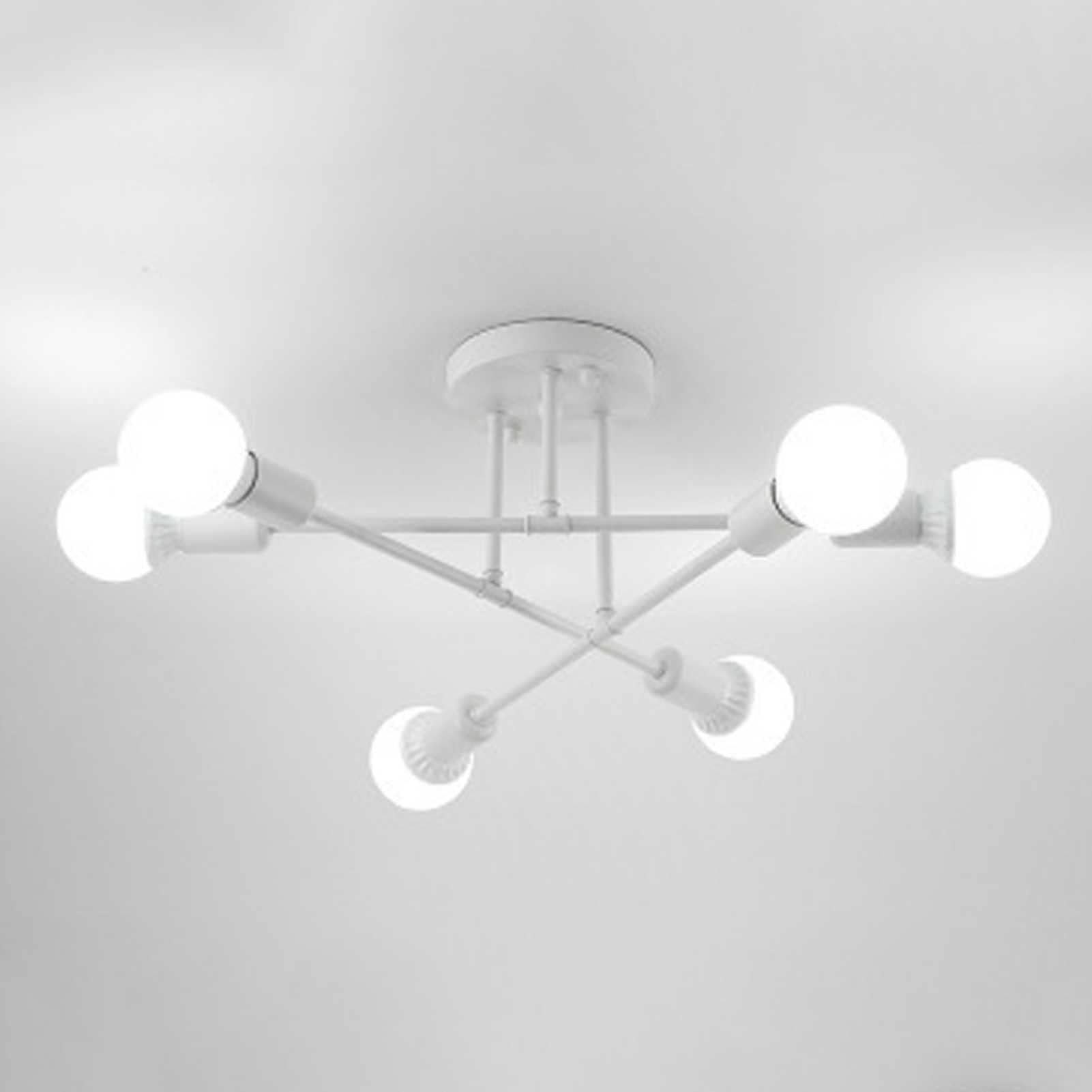 HSART Industrial Ceiling Light Fixture - Modern Sputnik Chandelier with Flush Mount Design for Kitchen, Dining Room, Living Room & Hallway | Durable LED Lighting for Home & Office Spaces