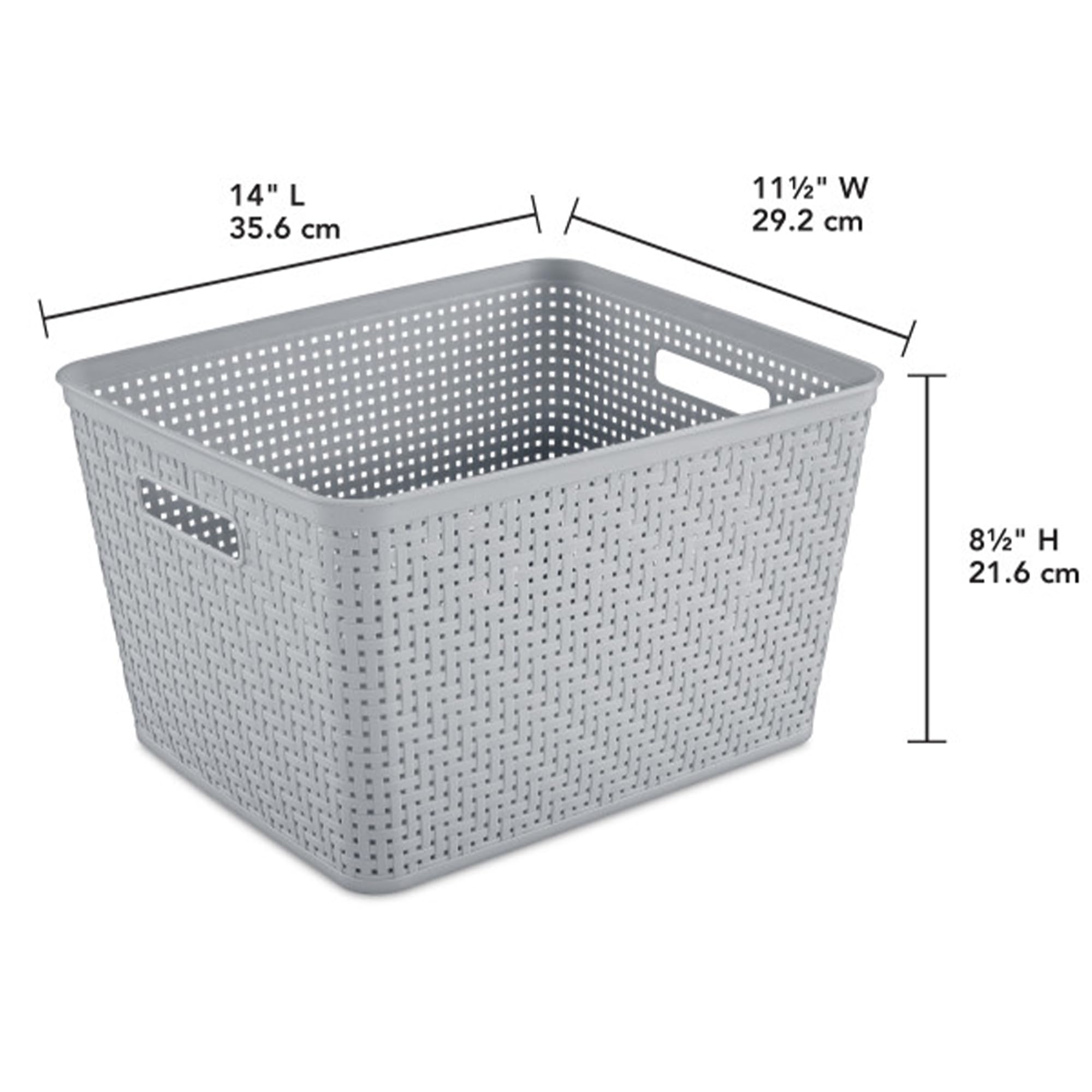 Sterilite 24-Pack Plastic Storage Bins with Lids - Clear Organizing Containers for Home, Office & Closet - Stackable Tall Baskets for Toys, Clothes & Household Items (Cement Gray)