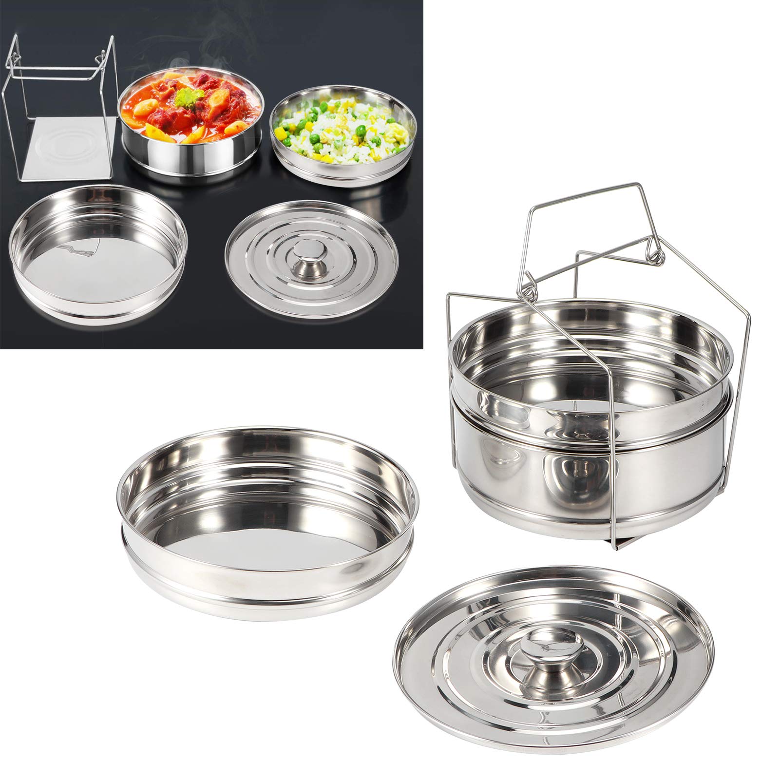 Stainless Steel Stackable Steamer Pot for Rice & Vegetables | Multi-Layer Cookware for Healthy Meals | Perfect for Meal Prep, Steaming Veggies & Dumplings