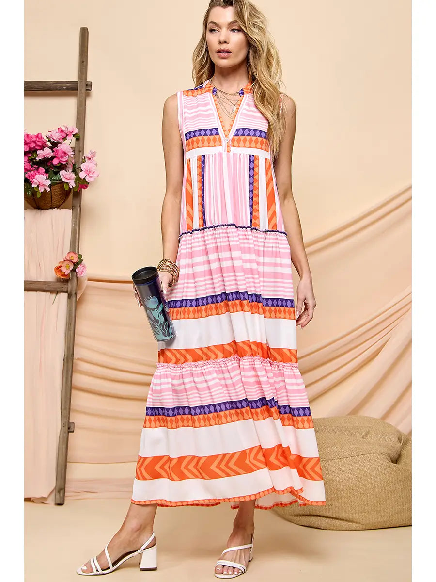 Bohemian Dress for Women - Flowy Summer Maxi Dress with Floral Print | Perfect for Beach, Festival, and Casual Wear