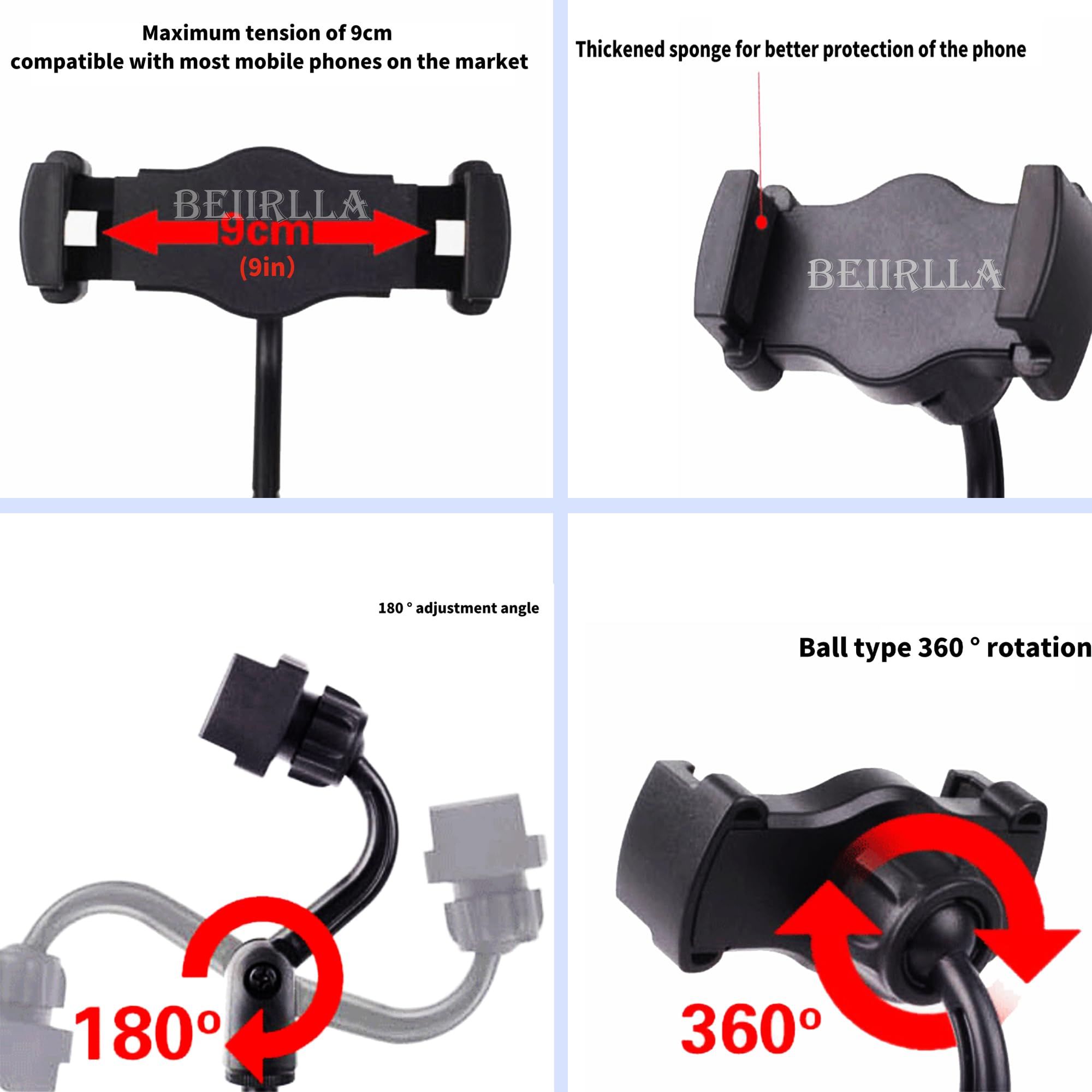 **Universal Guitar Phone Holder for Live Streaming & Teaching Videos - Compatible with iPhone, Android, Electric/Acoustic Guitars & Ukulele - Perfect for Musicians, Teachers & Content Creators**