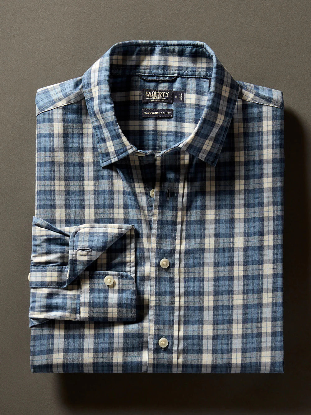 FAHERTY Long Sleeve Solid Movement Shirt for Men - Comfortable Casual Wear for Outdoor Activities and Travel
