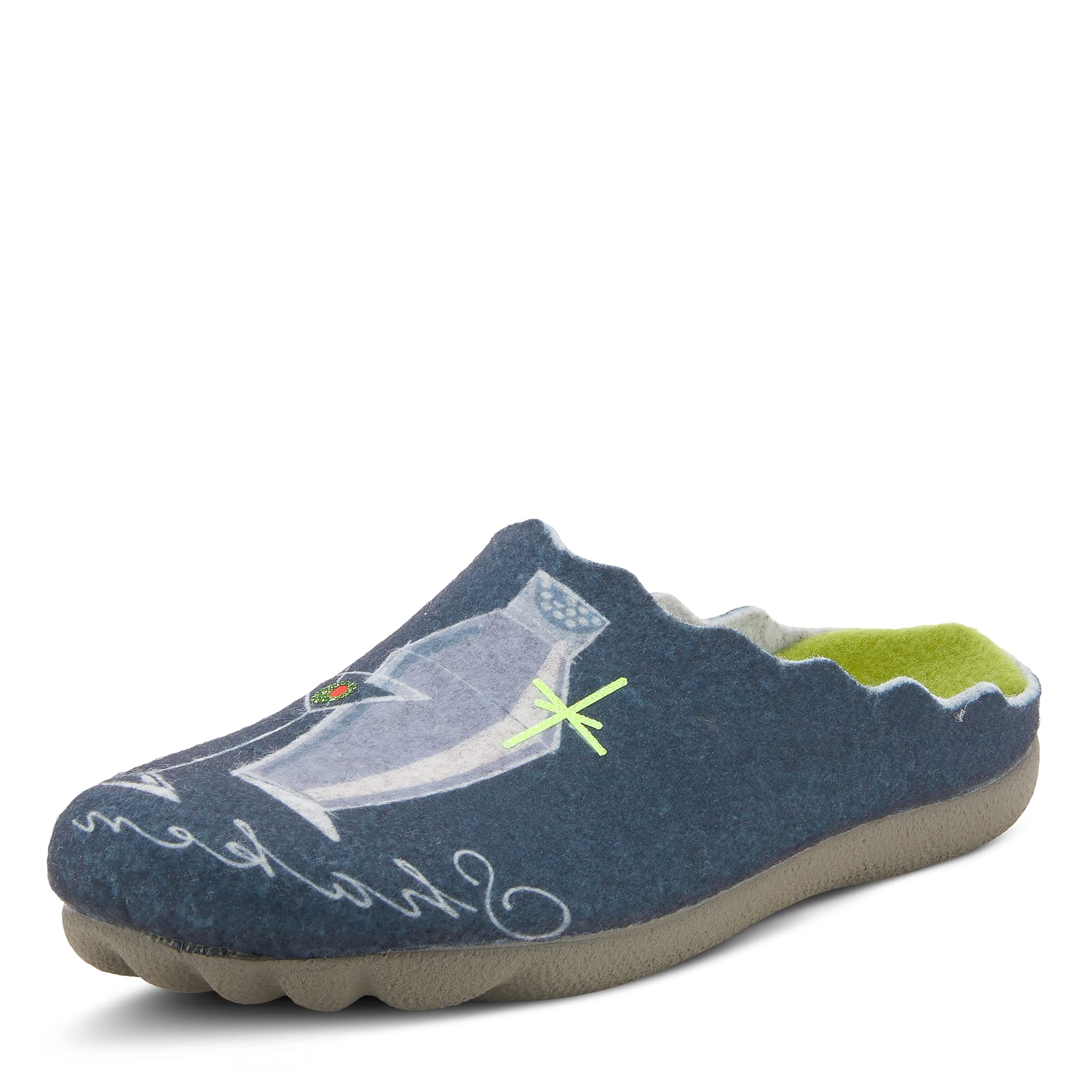 Flexus Spring Step Women's Cozy Felt Clogs - Round Toe House Slippers for Indoor Use | Perfect for Lounging, Spa Days & Home Comfort