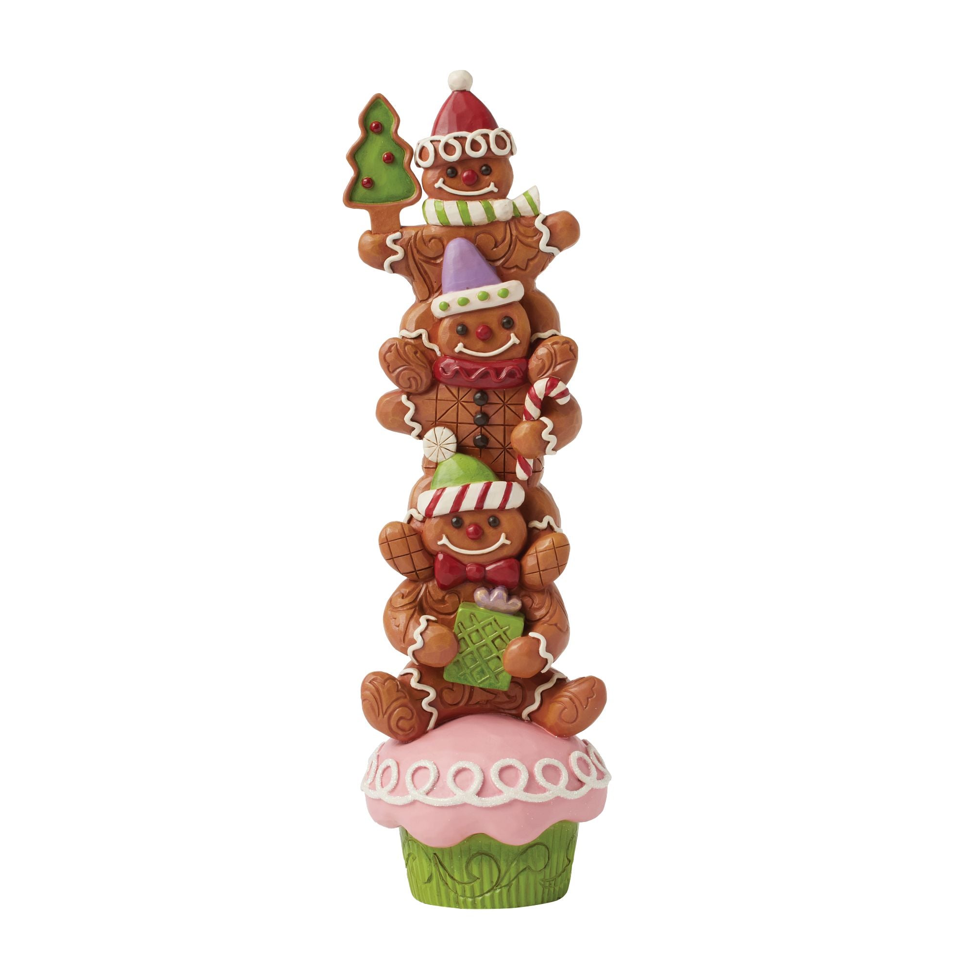 Gingerbread Christmas Stacked Ornaments - Festive Holiday Decor for Tree, Mantel & Gift Giving | Perfect for Christmas Parties & Home Decor