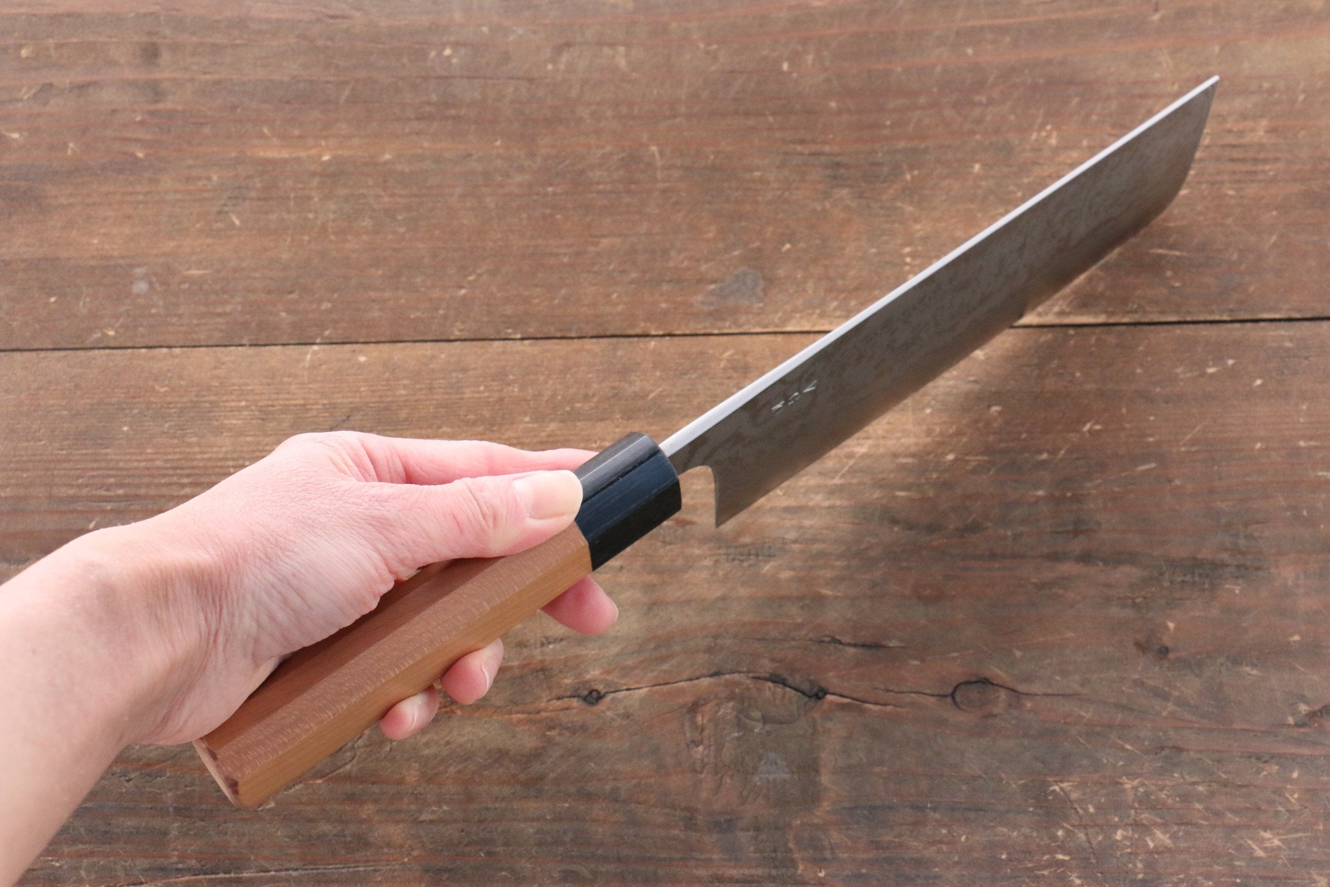 VG10 Damascus Nakiri Knife 165mm - Japanese Chef Knife with Cherry Blossom Handle - High Carbon Stainless Steel Blade for Precision Vegetable Cutting - Perfect for Sushi, Asian Cuisine & Home Cooking