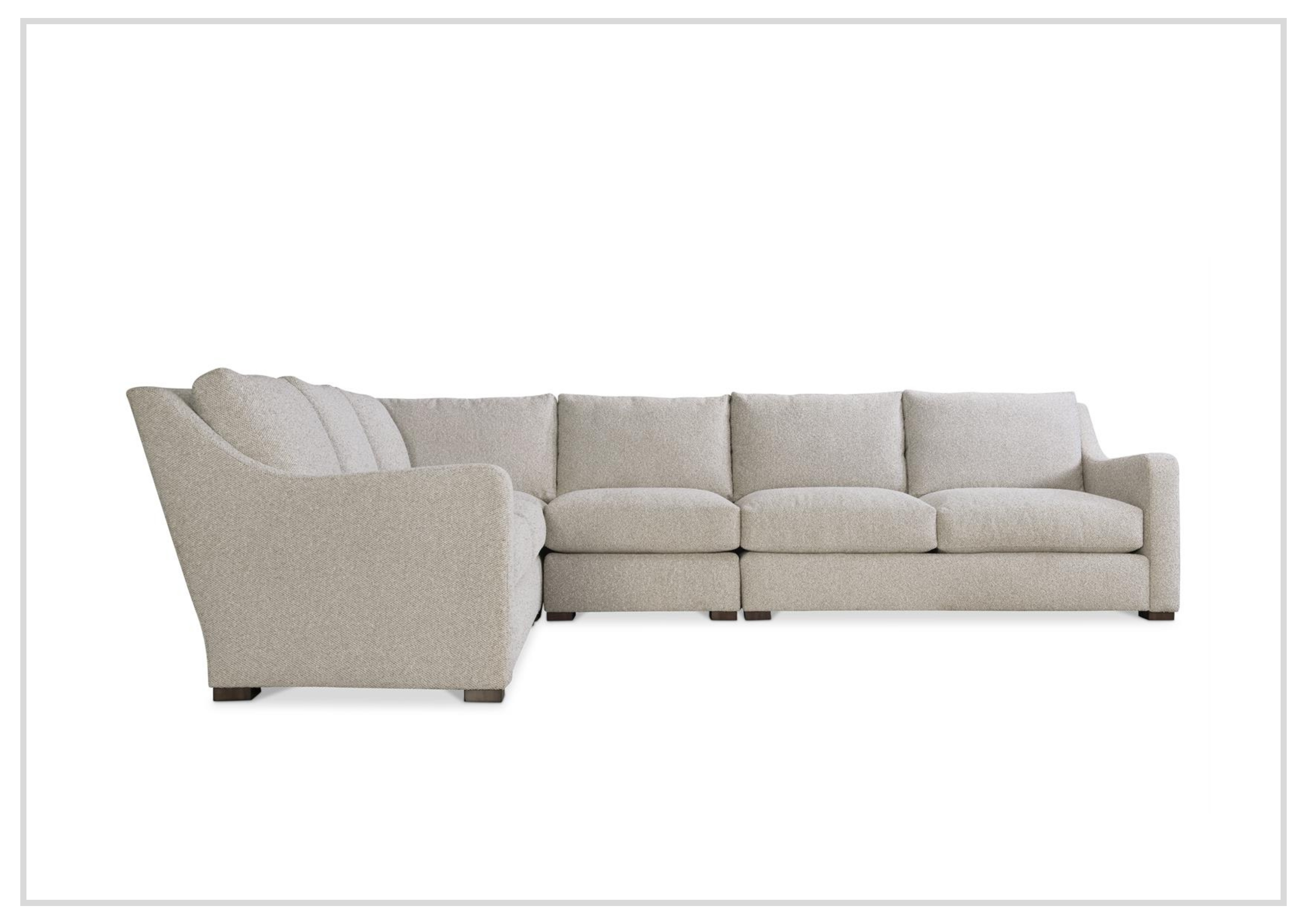 Bernhardt Ventura Beige Fabric Sectional Sofa - Modern Living Room Furniture for Comfortable Relaxation & Stylish Home Decor
