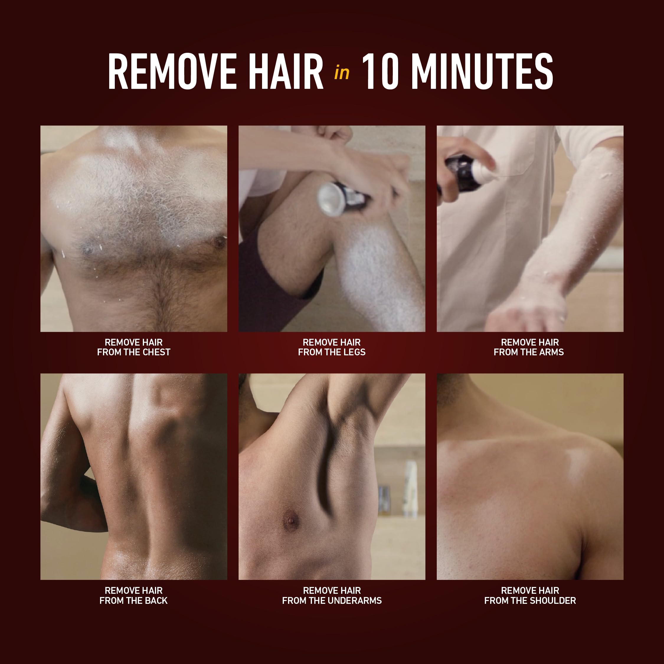 Svish On The Go Hair Removal Spray for Men - Painless Body Hair Removal Cream for Back, Chest, Legs, Arms & Intimate Areas | 200ml Spray + 50g Post Hair Removal Cream | Quick & Easy At-Home Hair Removal Solution for Smooth Skin