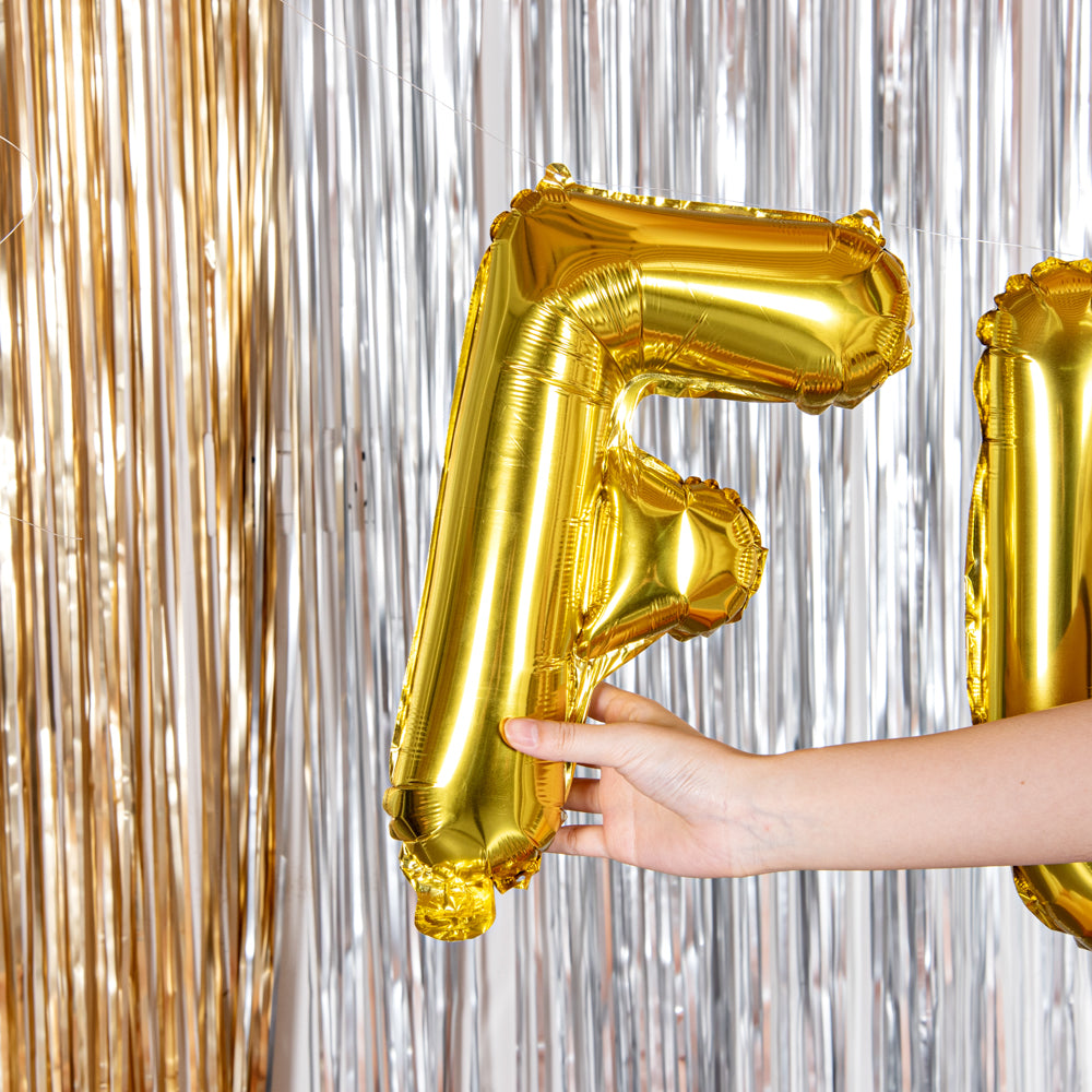 Balloonify Gold Mylar Letter F Balloon - 16 Inch Large Foil Alphabet Balloon for Birthday Party Decorations, Baby Showers & Graduation Celebrations