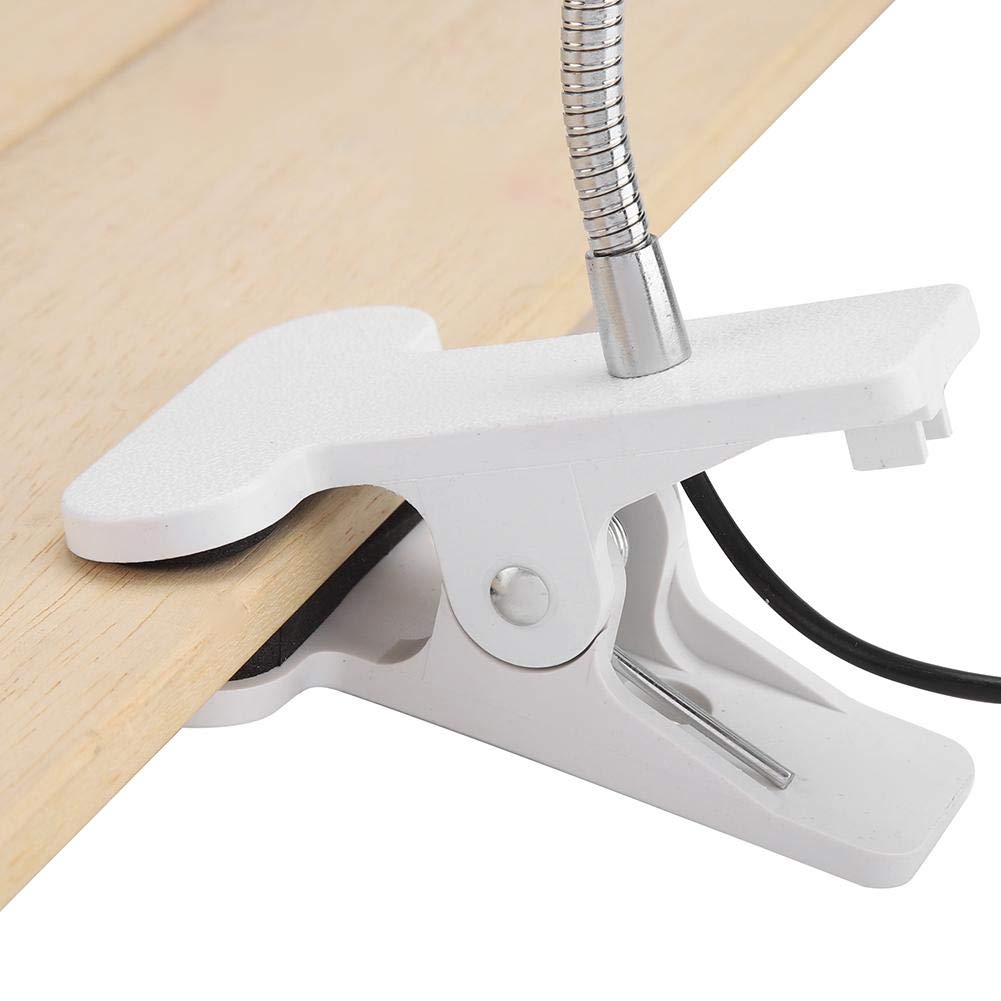 USB LED Gooseneck Desk Lamp with Clip - Adjustable Eye-Caring Reading Light for Home, Office & Study (Silver Warm White) | Perfect for Night Reading, Computer Work & Bedside Lighting