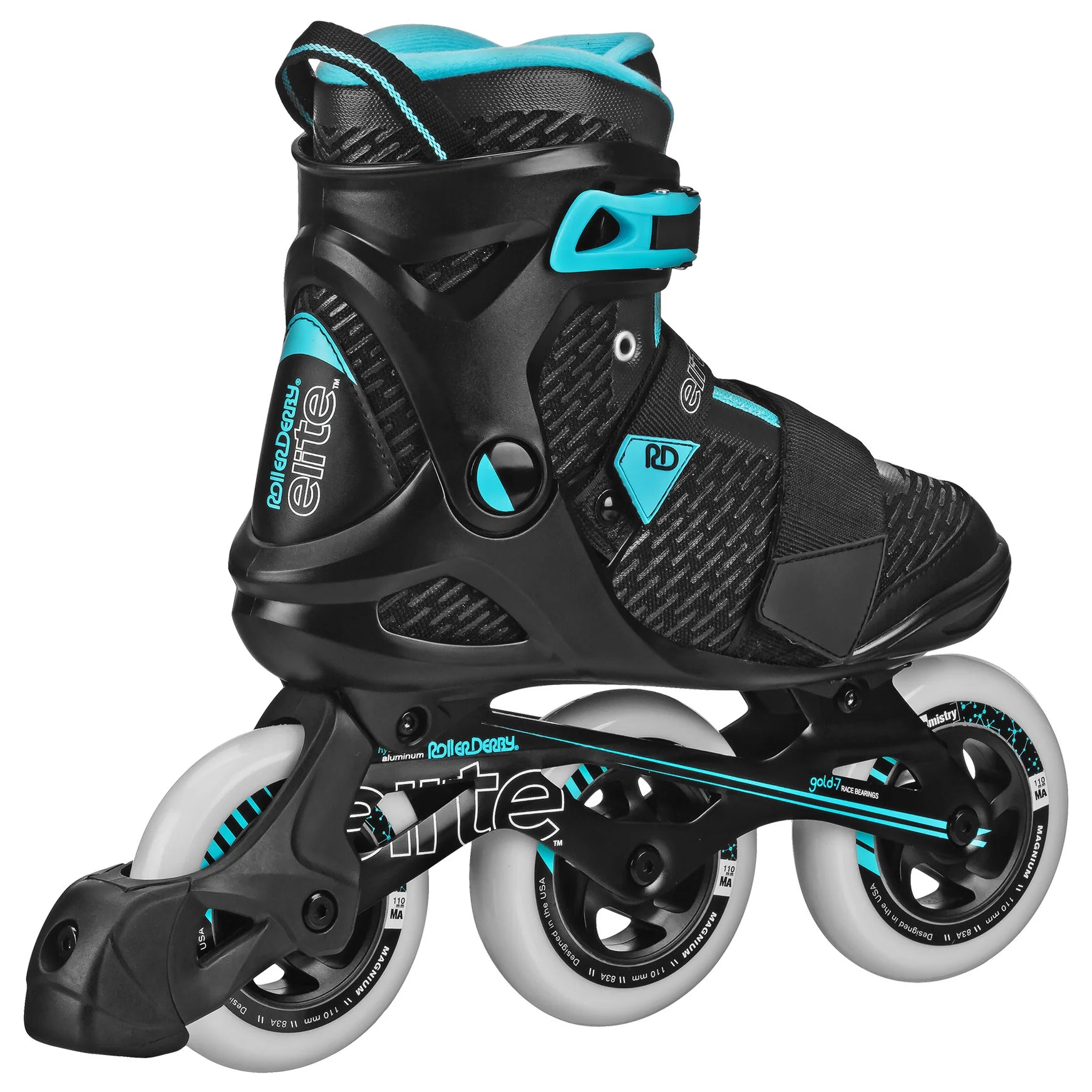 Roller Derby Delta Inline Skates for Adults - High-Performance Quad Roller Skates with Adjustable Toe Stops - Perfect for Indoor & Outdoor Skating, Rink, Roller Derby & Fitness