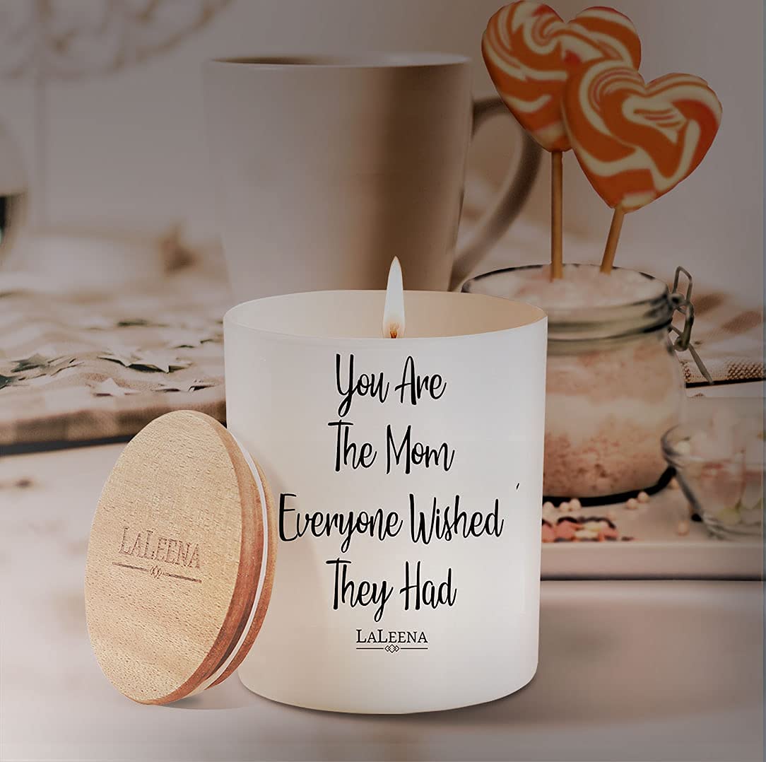 Luxury Scented Candle Gift Set for Mom - 14oz Large Lavender & White Soy Wax Candles - Birthday, Mother's Day, Anniversary Home Decor & Aromatherapy - Perfect for Relaxation, Spa Nights & Cozy Evenings