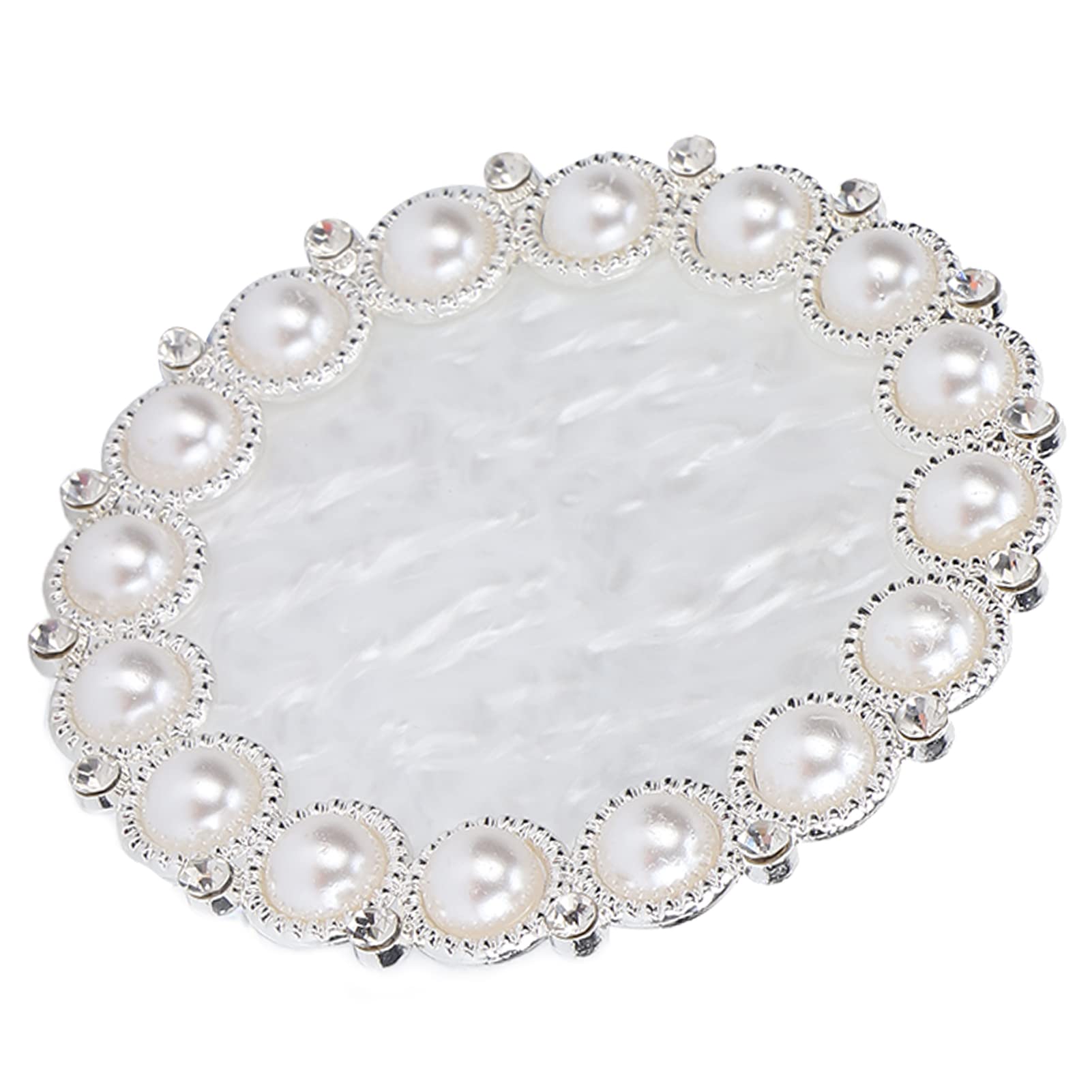 Professional Nail Art Tips Plate - Silver on White Cosmetic Mixing Palette & Nail Holder for Salon & Home Use | Perfect for DIY Nail Art, Manicures & Pedicures