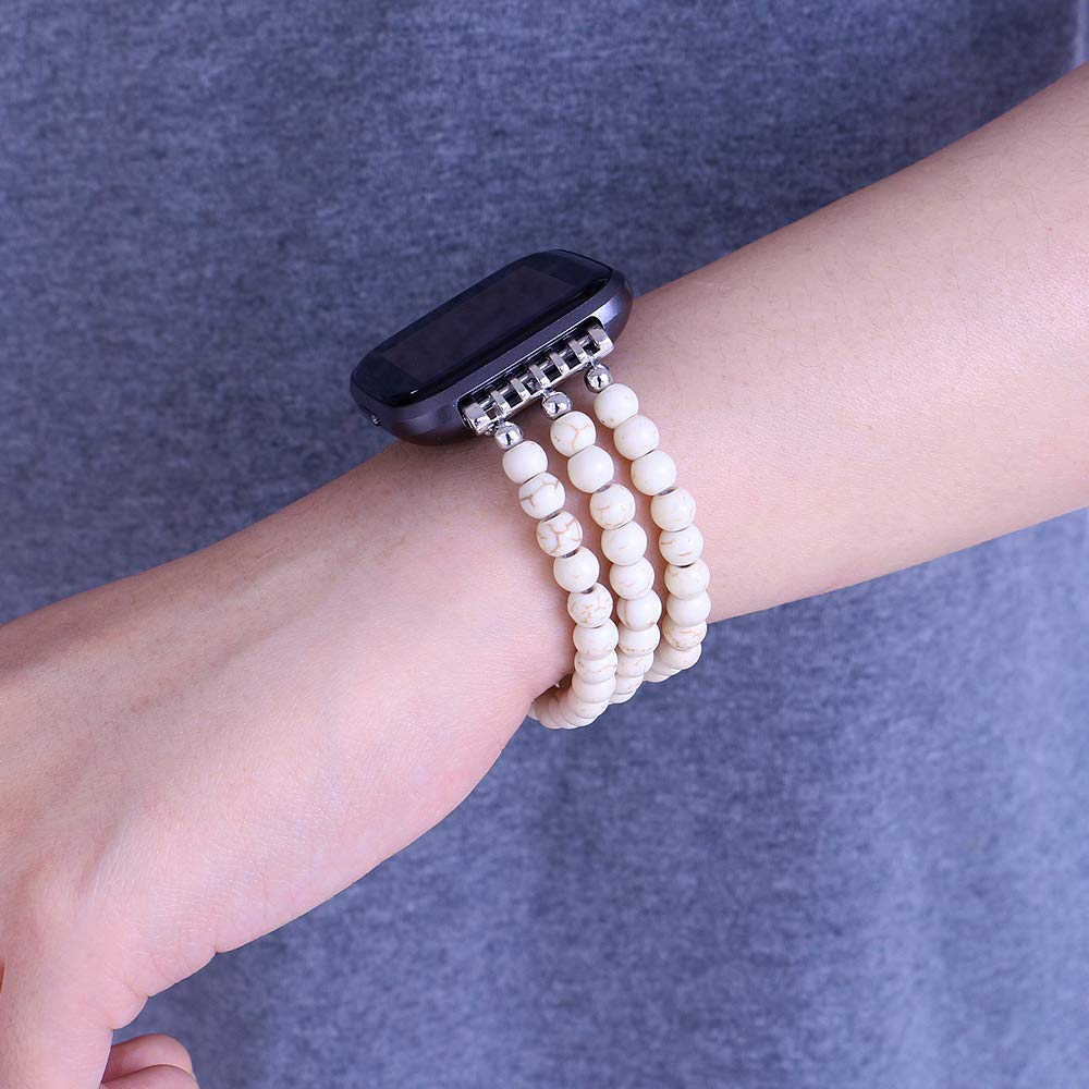 C&L Accessories Fashion Wristband for Fitbit Versa 2/Versa/Versa Lite - Soft Silicone Replacement Band with Quick Release - Perfect for Workouts, Running & Daily Wear