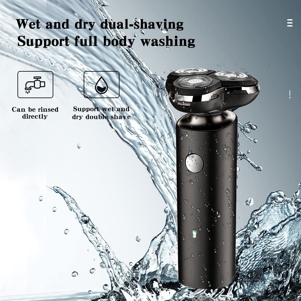 Professional 3-in-1 Electric Razor for Men - Waterproof Rechargeable Shaver with Beard & Nose Trimmer, Wet/Dry Use - Perfect for Travel, Gym & Daily Grooming