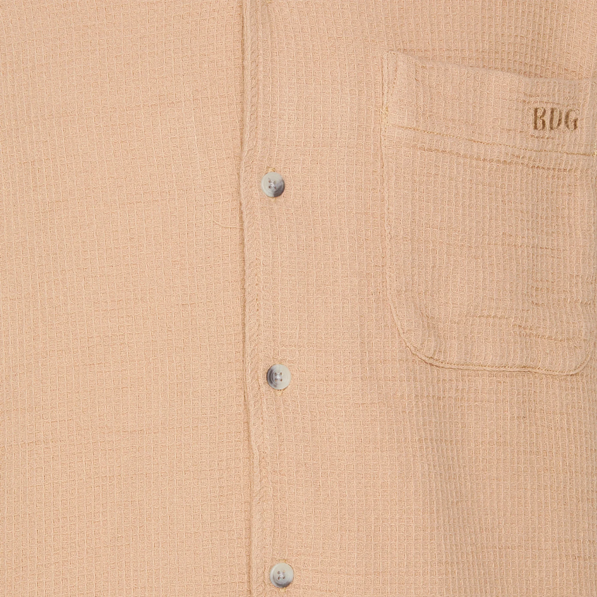 BDG Waffle Shirt for Men & Women | Soft Cotton Button Down Top | Casual & Layering Essential for Fall & Winter
