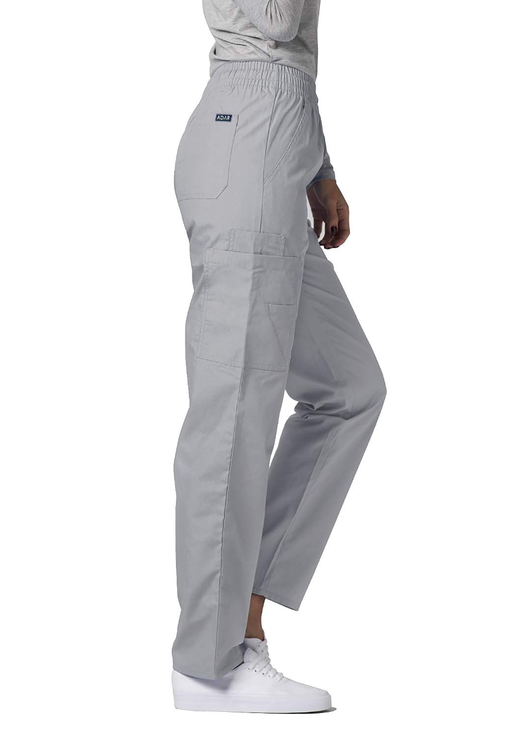 **Adar Women's Universal Tapered Cargo Scrub Pants - Comfortable Medical Work Pants for Nurses, Doctors & Healthcare Professionals - Perfect for Hospital Shifts & Clinical Work**
