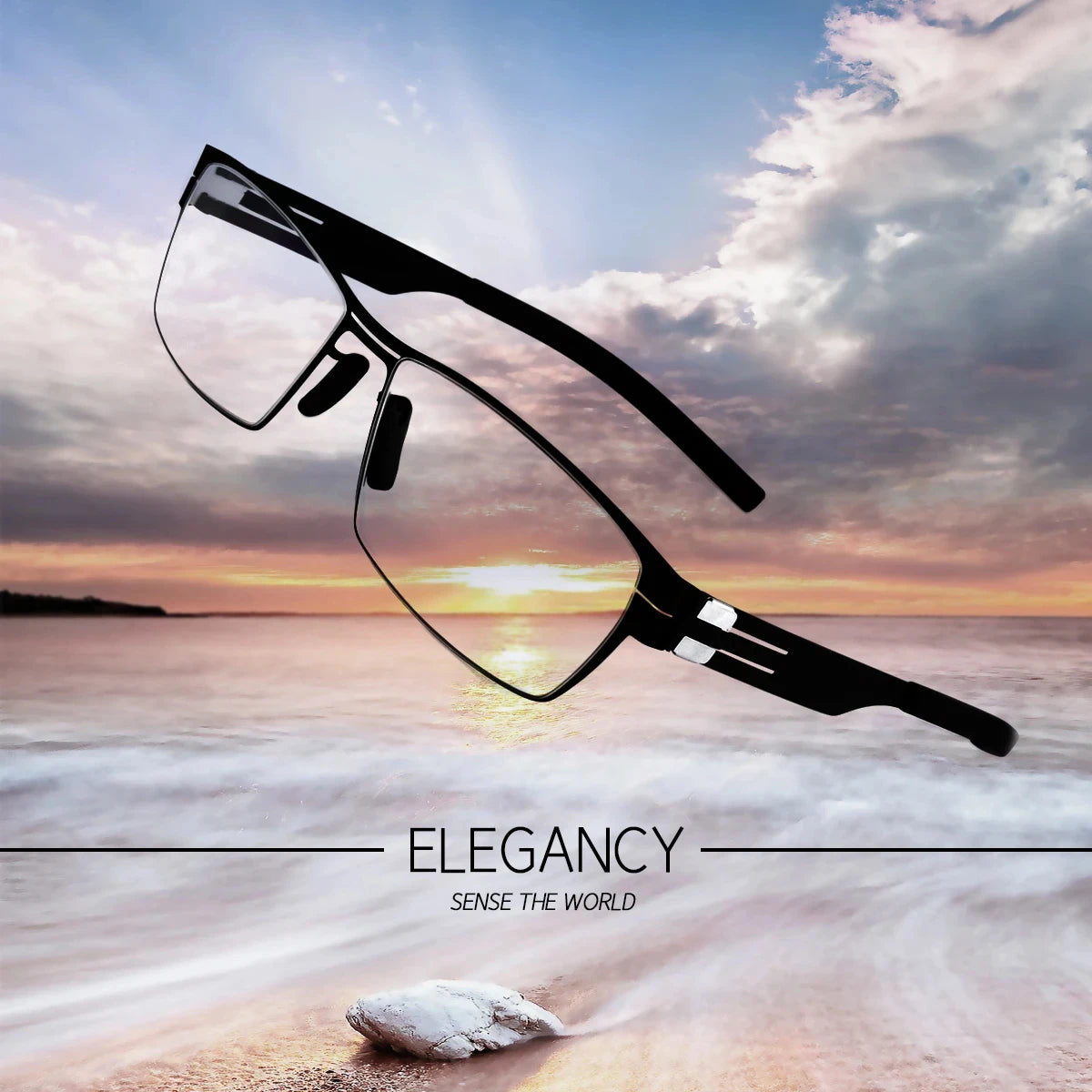 Aimee Women's Full Rim Square Screwless Steel Eyeglasses Frame 5083 - Lightweight & Durable Glasses for Work, Reading & Fashion