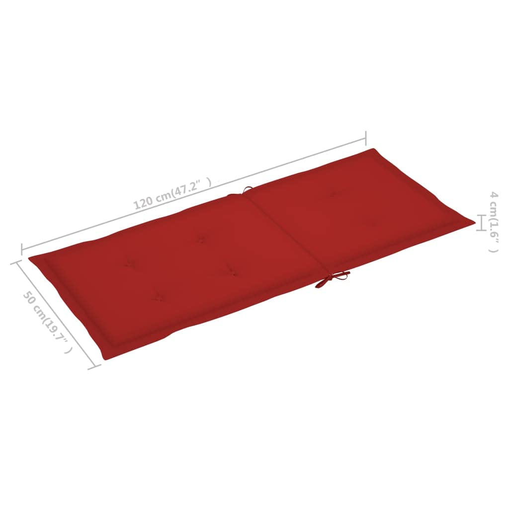 6-Piece Garden Chair Cushion Set with Ties - 47.2