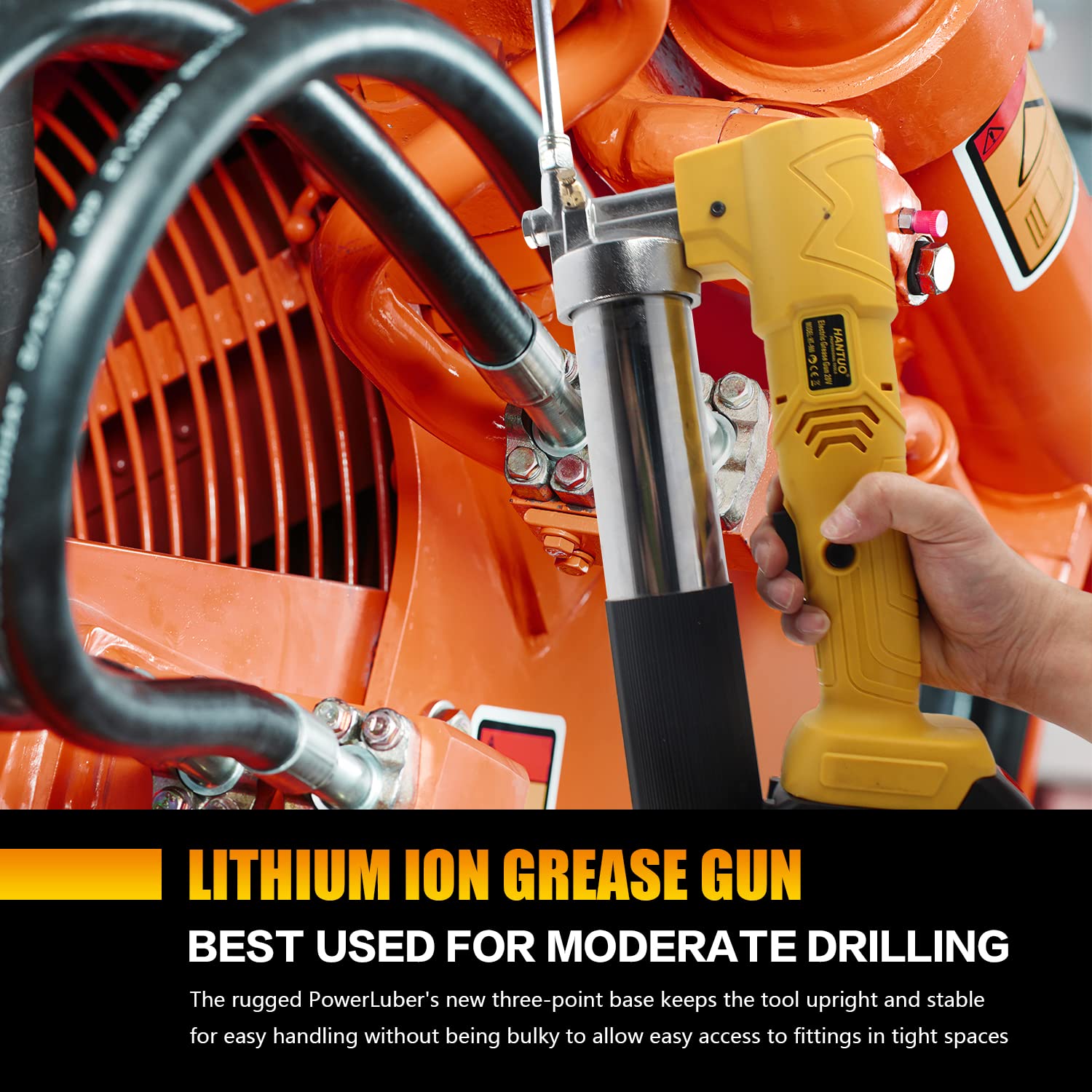 20V Cordless Grease Gun 10000 PSI with 2 Batteries - for Automotive & Industrial Maintenance
