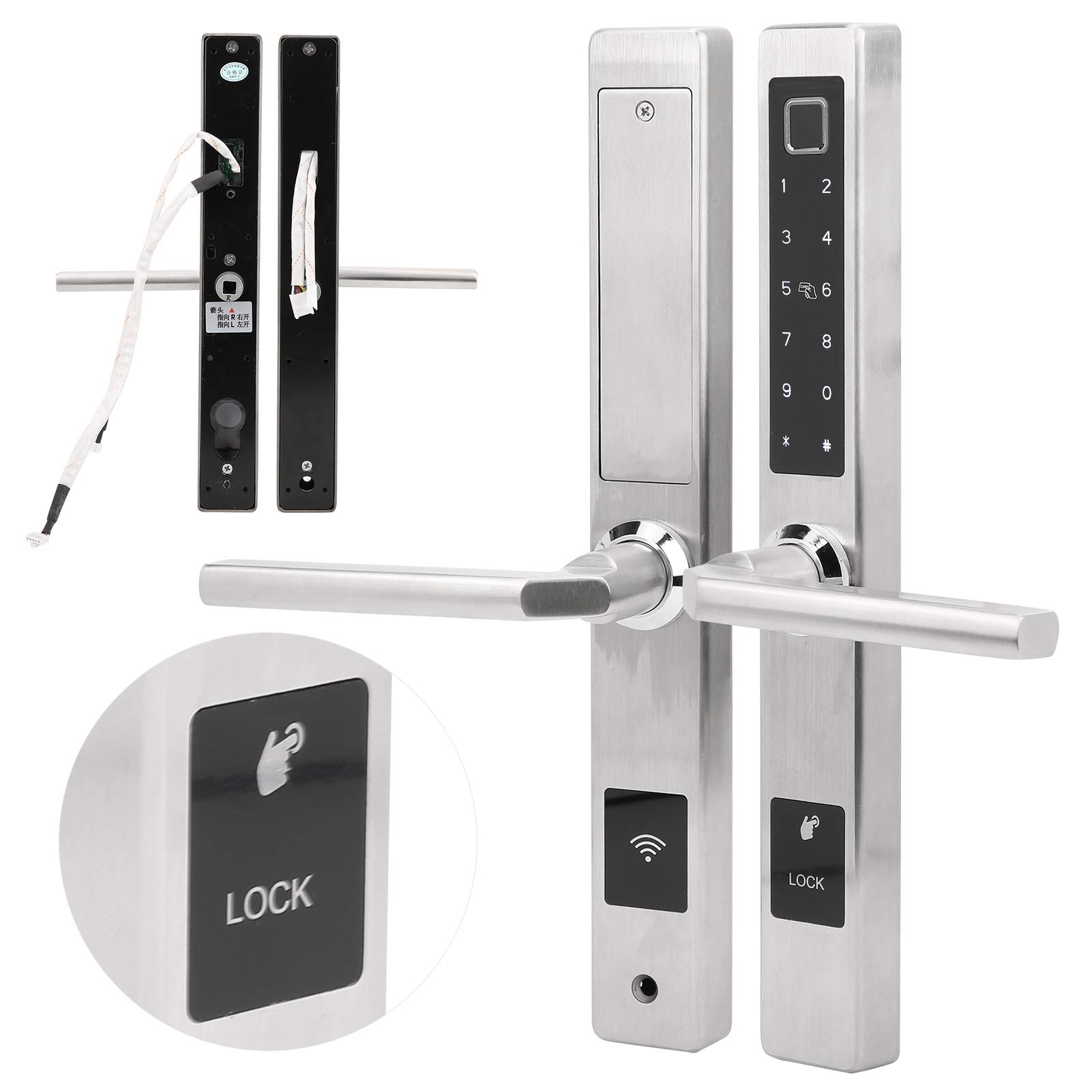 Smart WiFi Fingerprint Door Lock - Keyless Entry with Anti-Theft Alarm for Home, Office, Apartment & Hotel | Remote Access via App | Compatible with Alexa & Google Home | Ideal for Front Door, Garage & School Security